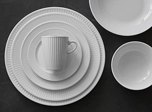 Pillivuyt Plissé White Porcelain Sugar Bowl - 3.5 Inch Open Pinch Dish for Tea, Coffee & Baking | Elegant Tableware for Desserts & Kitchen Decor