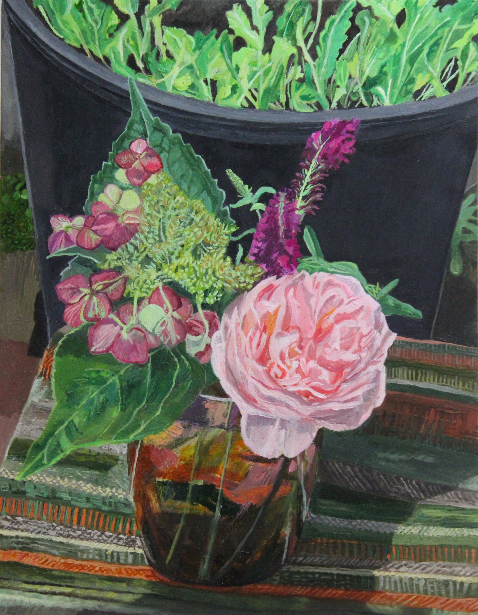Elizabeth Heller: Still Life with English Rose Painting - Vintage Floral Artwork for Home Decor, Living Room, Bedroom & Office Wall Art