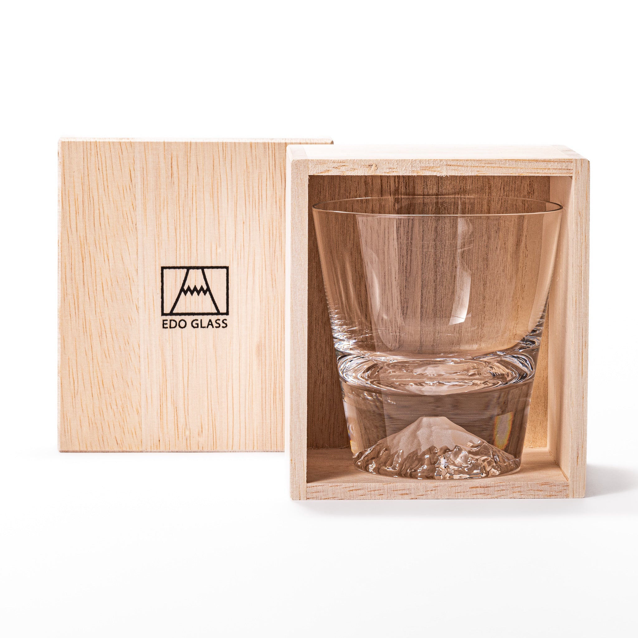 Tajima Mount Fuji Whiskey Glass Set of 2 - Japanese Style Rocks Glasses for Bourbon, Scotch & Cocktails - Perfect for Home Bar, Gifts & Japanese Culture Enthusiasts