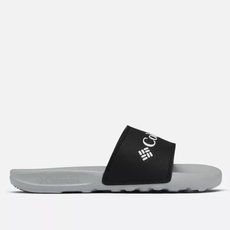 Columbia Youth Hood River Slide Sandals - Black/White - Comfortable & Durable Kids' Water Shoes for Beach, Pool & Outdoor Play
