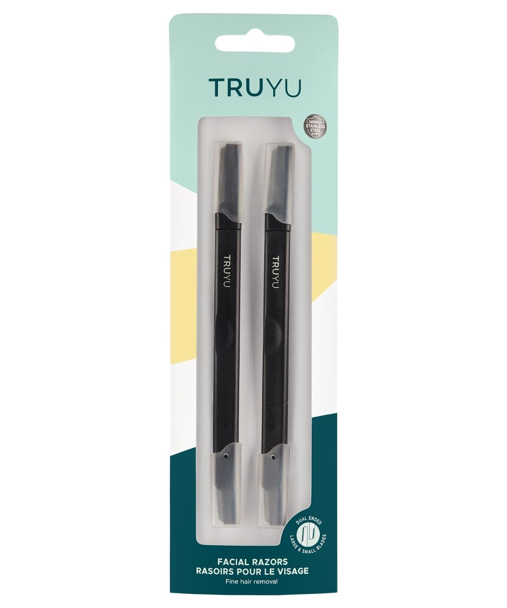 Truyu Facial Razors for Women - Dermaplaning Eyebrow & Peach Fuzz Remover - Painless Exfoliation & Smooth Skin - Perfect for Eyebrow Shaping, Makeup Prep & Skincare Routine