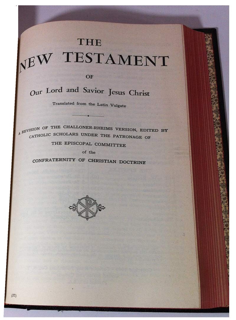 New Catholic Edition of the Holy Bible - Large Print, Genuine Leather Cover - Perfect for Worship, Bible Study & Gift Giving