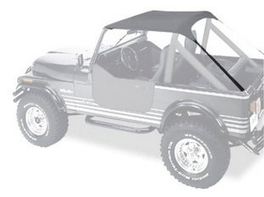 Bestop 5250809 Charcoal Traditional Bikini Top for Jeep CJ7 CJ8 & Wrangler (1976-1991) - Soft Top Replacement for Summer Off-Roading & Beach Driving