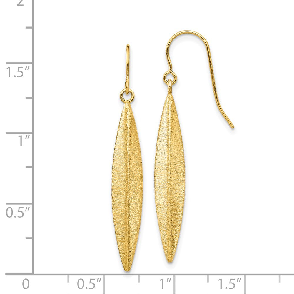 Elegant Gold Brushed Dangle Earrings TL1158 - Perfect for Parties, Weddings & Evening Events