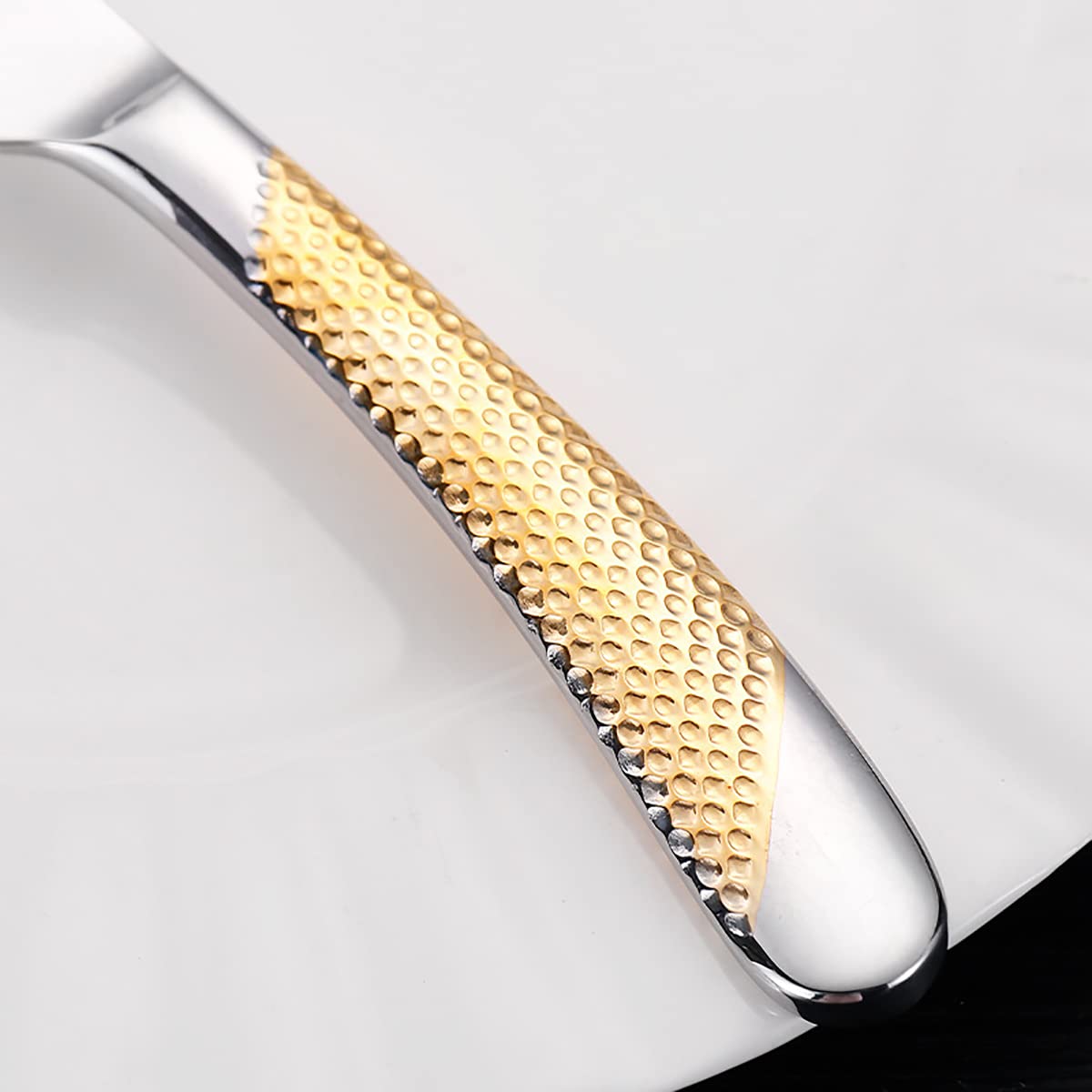 32-Piece Premium 18/10 Stainless Steel Flatware Set - Gold Silverware Cutlery Set for 8, Mirror Polished Utensils, Durable Dishwasher Safe Tableware for Elegant Dining, Wedding Gifts & Home Kitchen Use