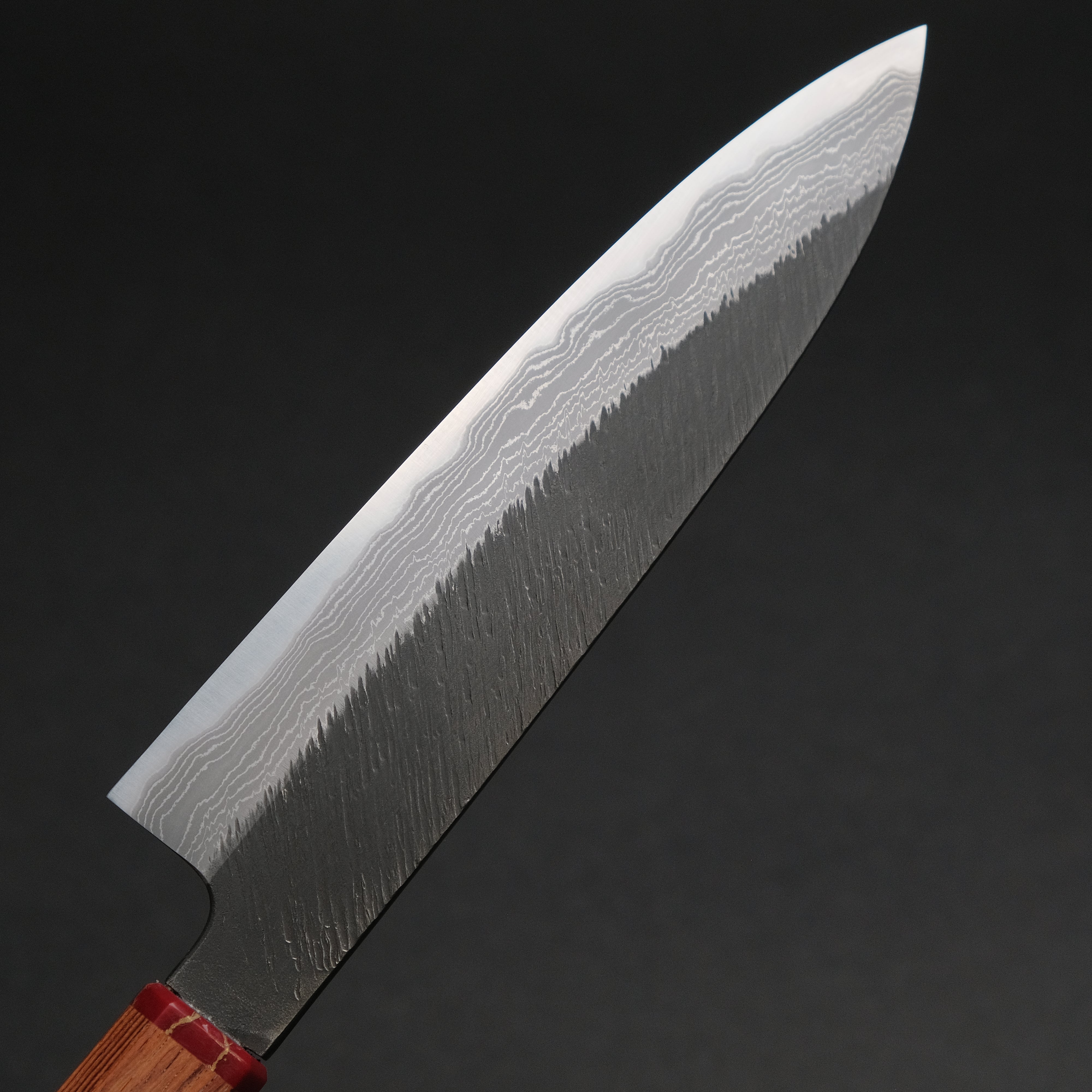 Premium Ajikataya White #2 Matsuba Damascus Petty Knife 150mm with Rosewood & TQP Handle (#28) - Perfect for Sushi, Vegetables & Precision Kitchen Tasks