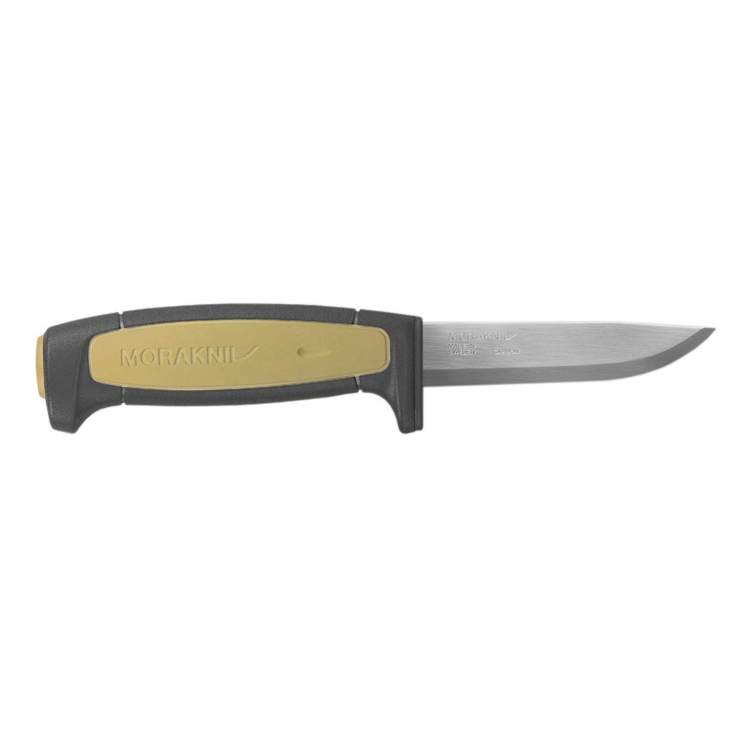 Morakniv Craftline Basic 511 High Carbon Steel Utility Knife with Combi-Sheath - 3.6 Inch Fixed Blade for Camping, Hiking & Outdoor Survival | Durable Bushcraft & Hunting Knife