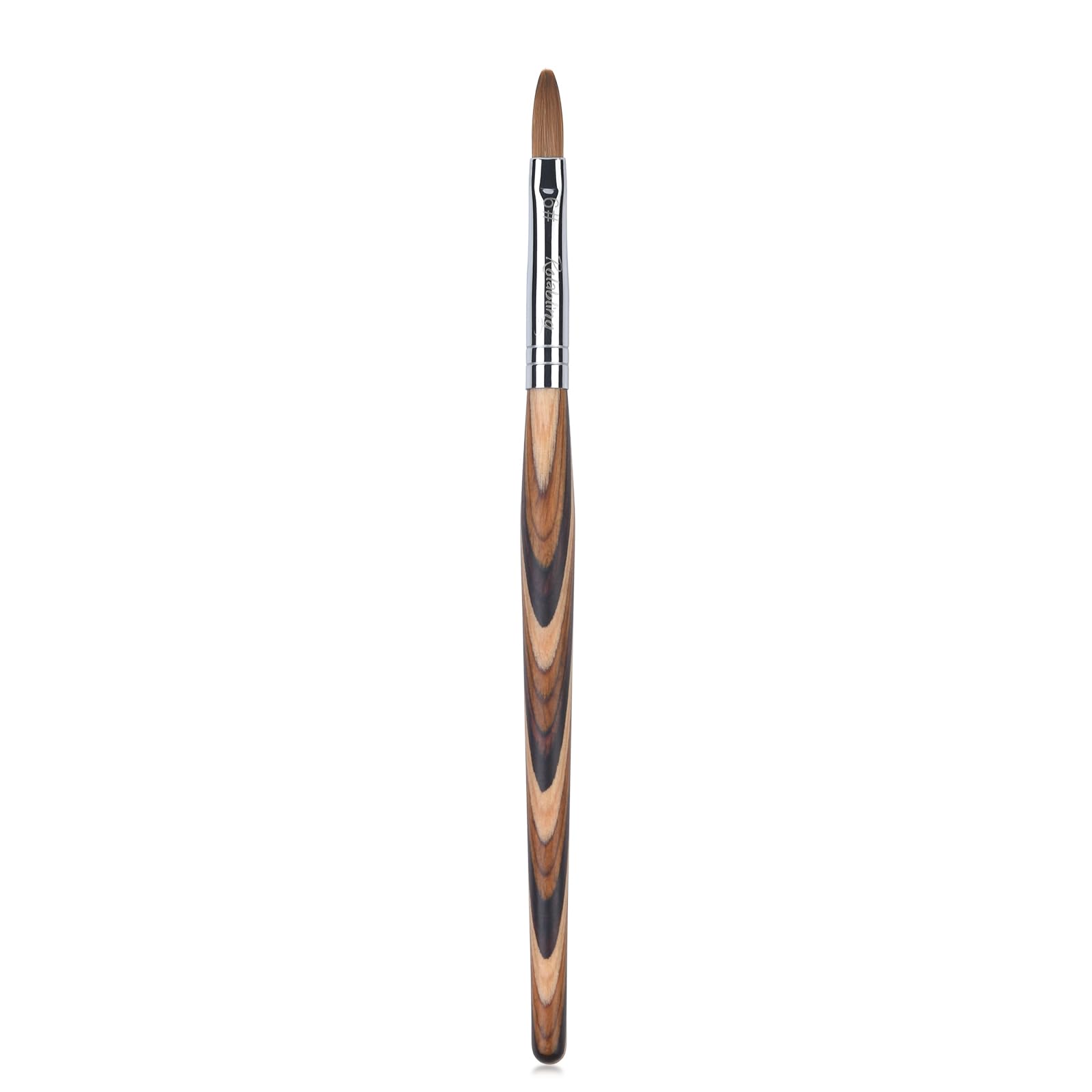Premium Kolinsky Sable Acrylic Nail Brushes Set - 6# Professional Nail Art Tools with Red Wooden Handles for Acrylic Powder, Nail Extension & Carving | Perfect for Salon, Home Manicure & Nail Art Design