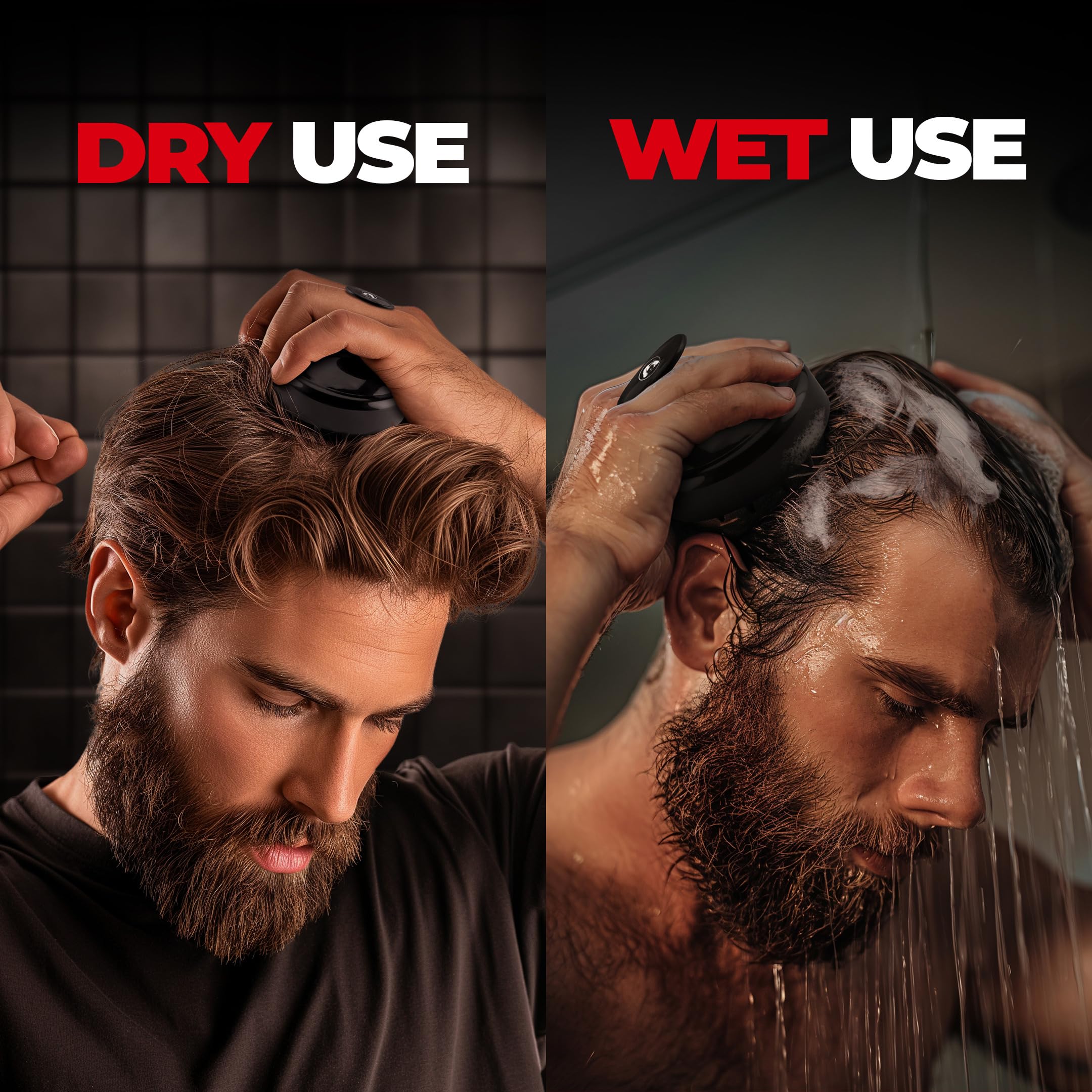Beardo Scalp Massager for Hair Growth - Soft Silicone Bristles Shampoo Brush with Removable Handle | Dry Massage, Oil & Shampoo Applicator | Exfoliating Hair Brush for Men & Women | Perfect for Relaxation, Dandruff Relief & At-Home Spa Treatments