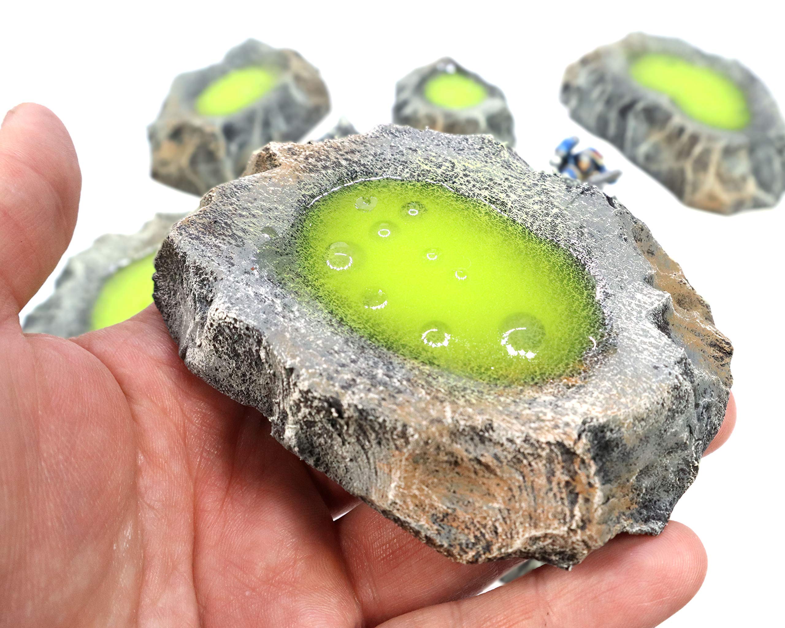 Premium Acid Pools Terrain Set - Handcrafted Miniature Battlefield for Warhammer, D&D & Tabletop RPGs - Perfect for Wargaming Scenes & Fantasy RPG Adventures