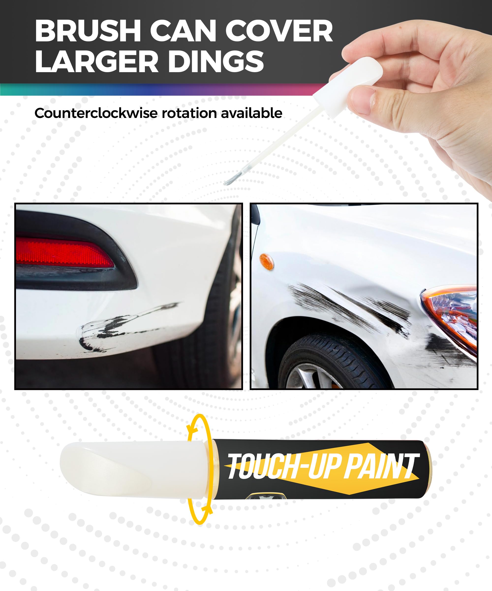 Car Paint Scratch Repair Kit - Auto Touch Up Paint Pen for Cars, Vehicle Scratch Remover & Paint Chip Fix - Perfect for White Cars (Home & Professional Use)