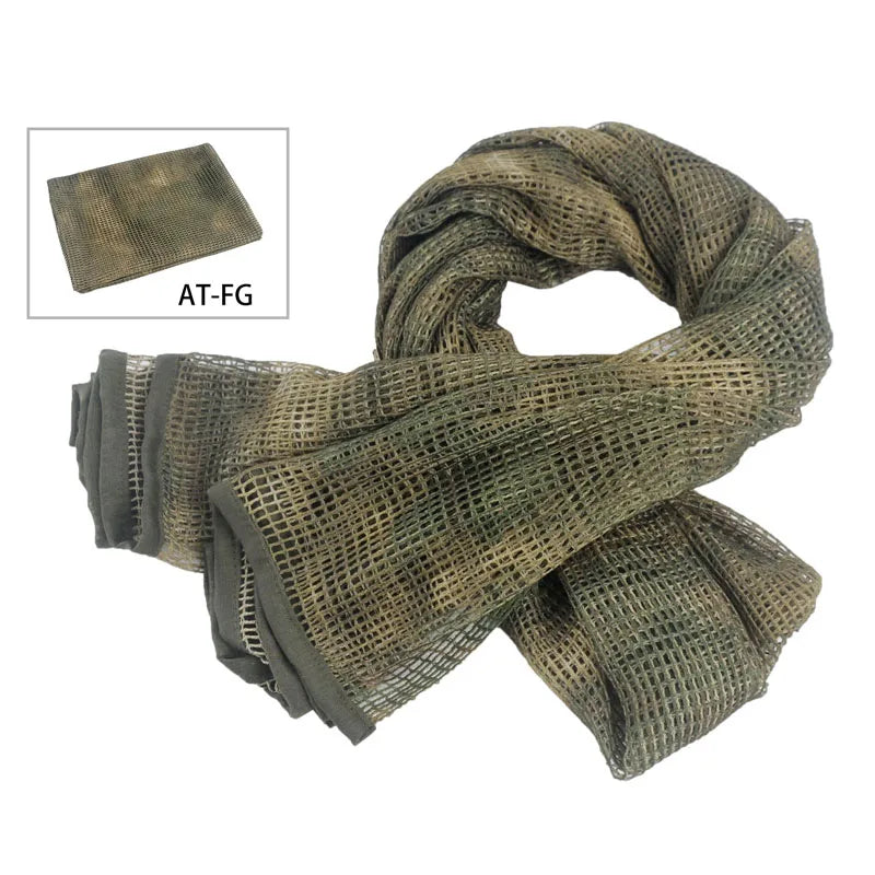 Sniper Veil Camo Mesh Tactical Scarf - Military Grade Concealment Scarf for Hunting, Airsoft & Outdoor Survival Gear | Perfect for Snipers, Hunters & Tactical Enthusiasts