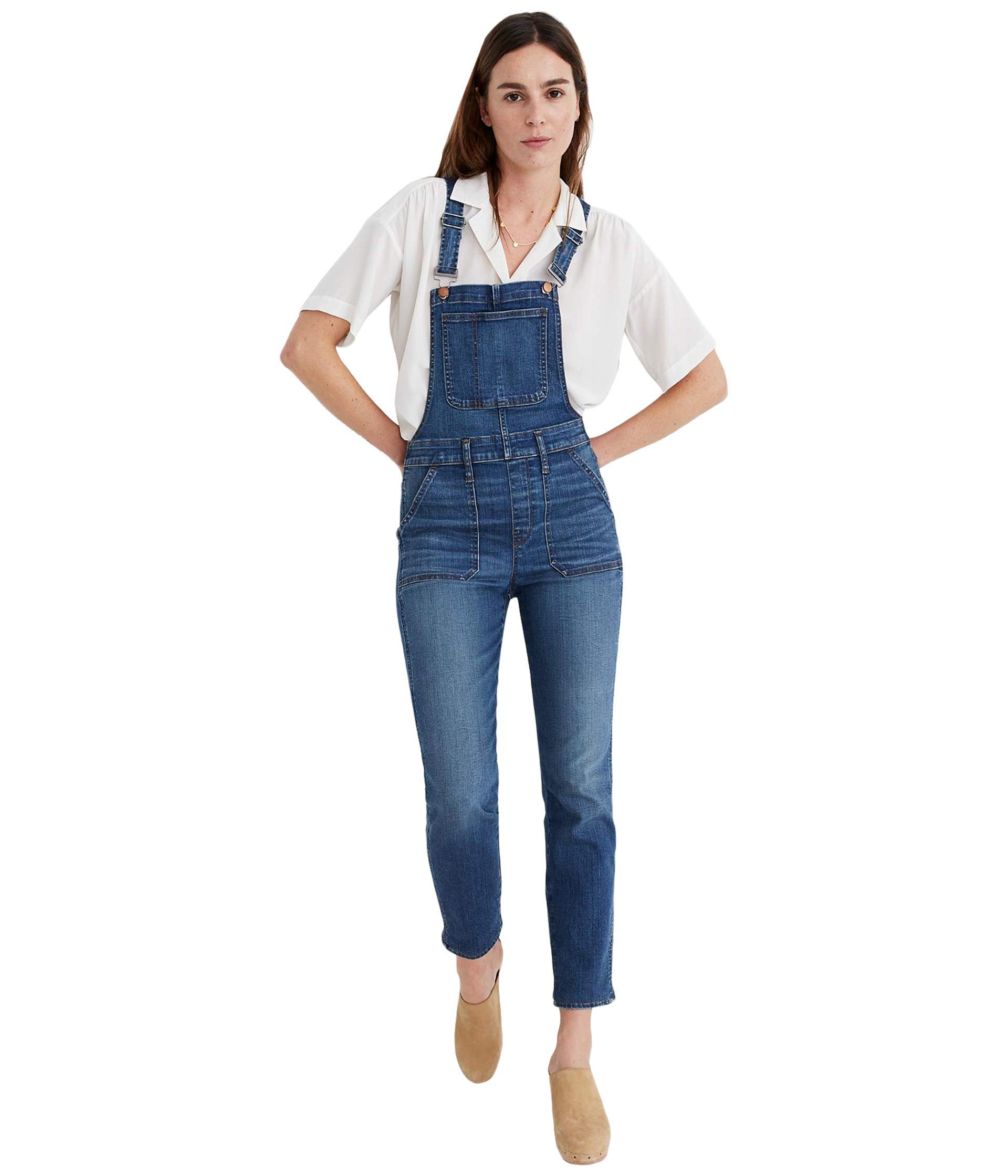 Madewell Stovepipe Overalls in Lorton Wash - Women's High Waist Denim Overalls for Casual & Workwear | Perfect for Everyday Wear, Farmhouse Style & Vintage Outfits
