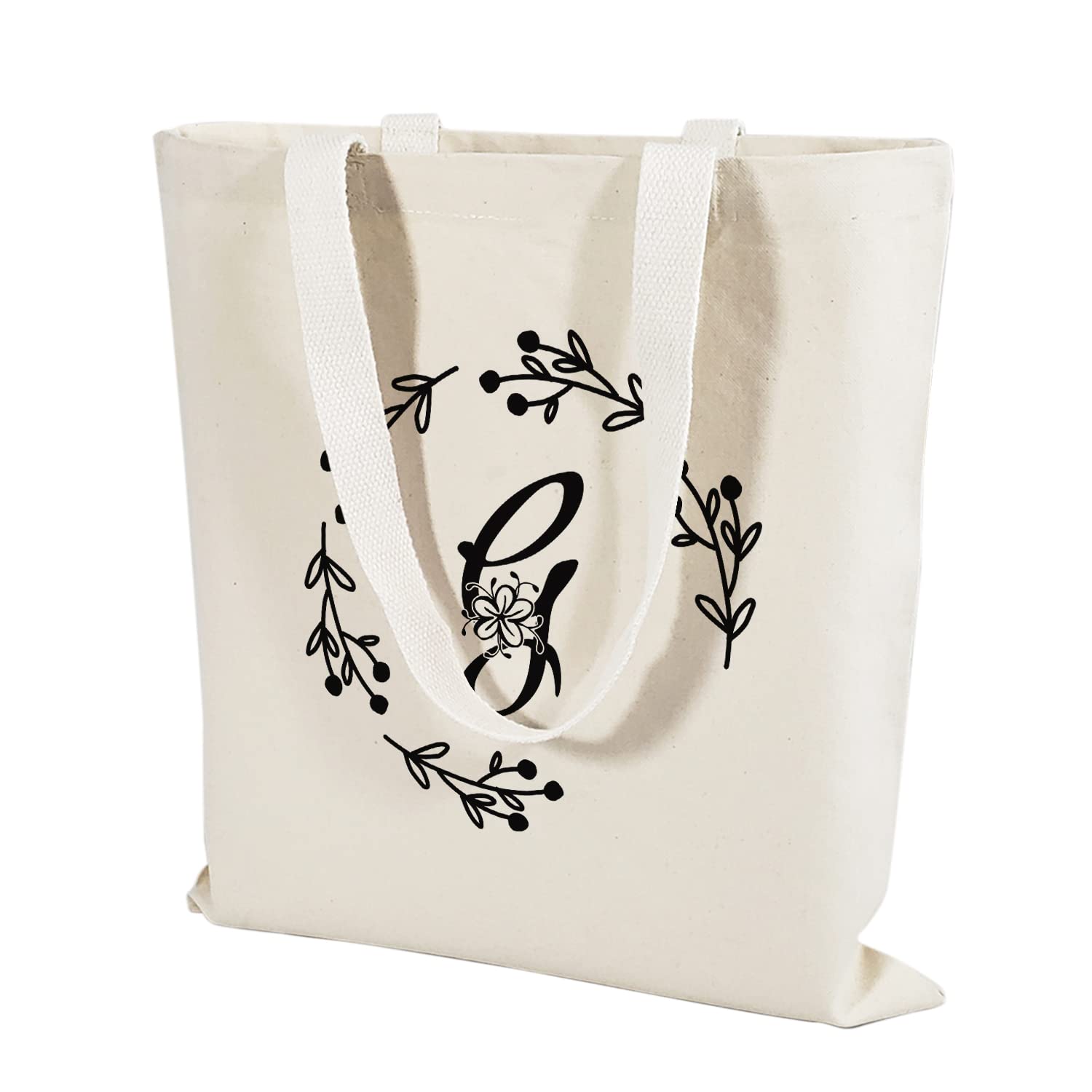 Custom Monogrammed Canvas Tote Bag for Women - Durable & Stylish Personalized Gift - Perfect for Work, Shopping, and Travel