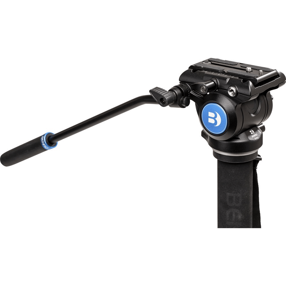 Benro A48T Professional Aluminum Monopod with Flip Locks, 3-Leg Base & S4PRO Video Head - Perfect for Photography, Videography & Travel