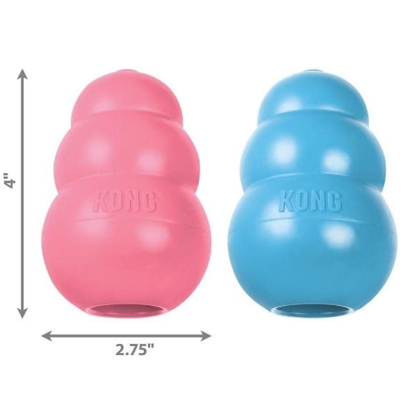 Kong Puppy Dog Chew Toy - Durable Rubber Chew Toy for Puppies & Small Dogs (3 Sizes) - Perfect for Teething, Training & Playtime