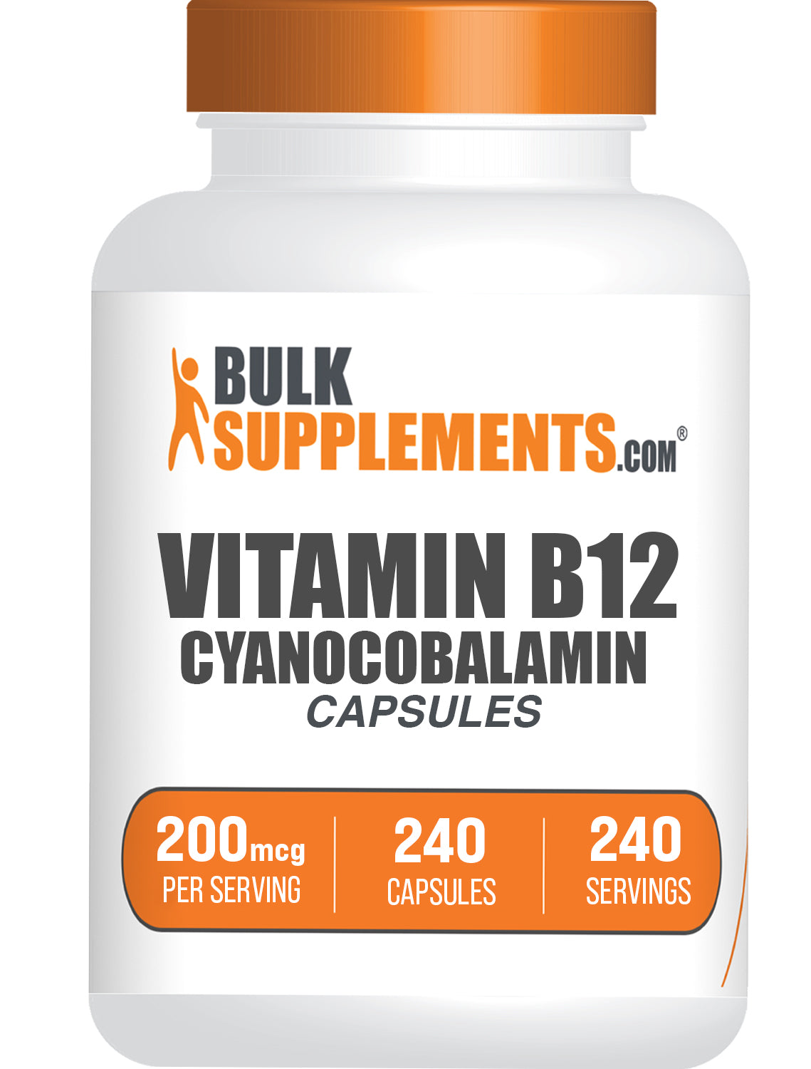 Vitamin B12 (1% Cyanocobalamin) Capsules - High Potency Energy Booster for Fatigue Relief & Metabolism Support - Perfect for Vegan Diets & Active Lifestyles