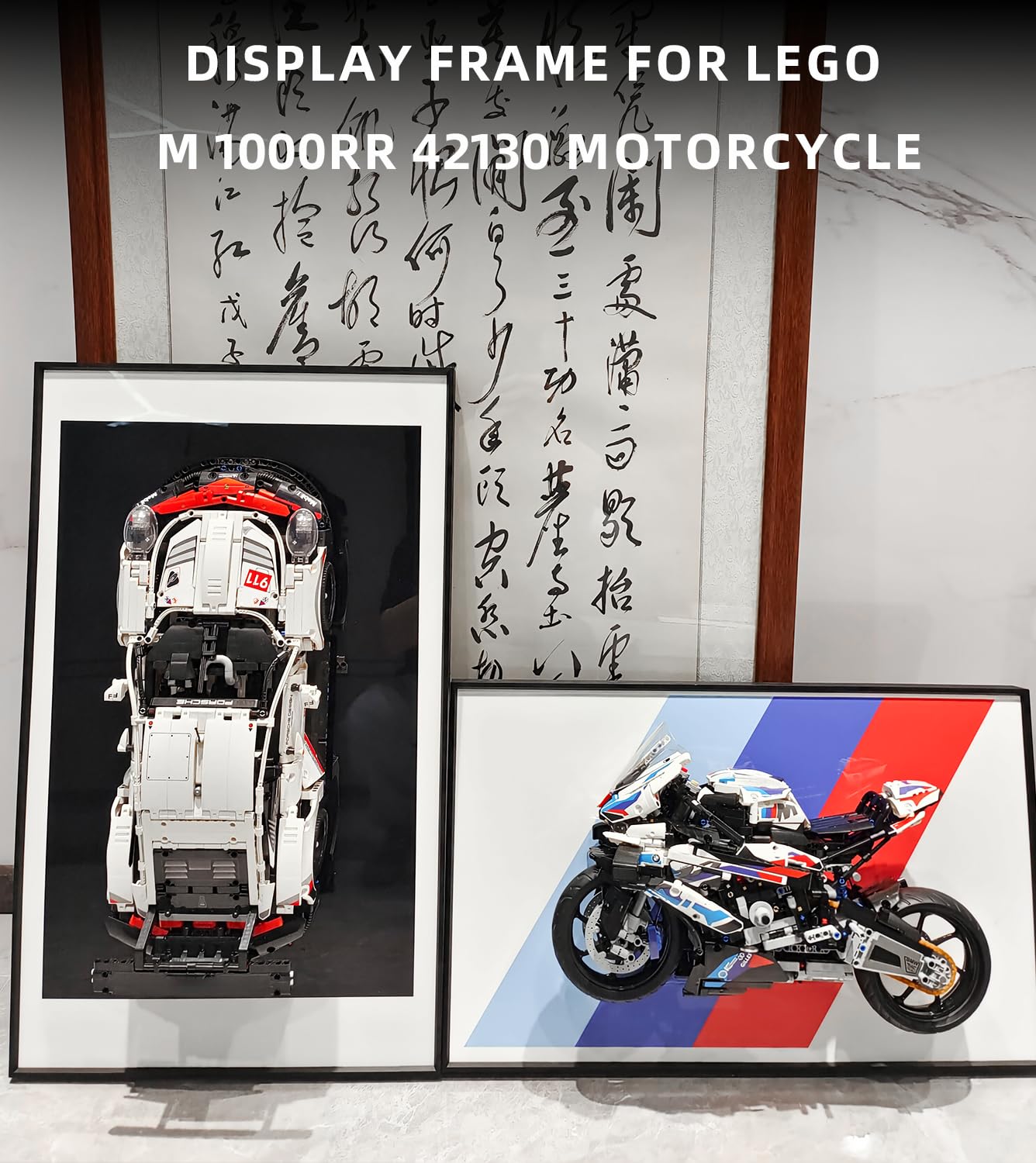 **LEGO Technic BMW M 1000 RR 42130 Motorcycle Model Kit - Wall Mount Display Panel for Adult Collectors, Building Blocks Enthusiasts & LEGO Lovers - Perfect for Home Office, Man Cave & Gift Giving**