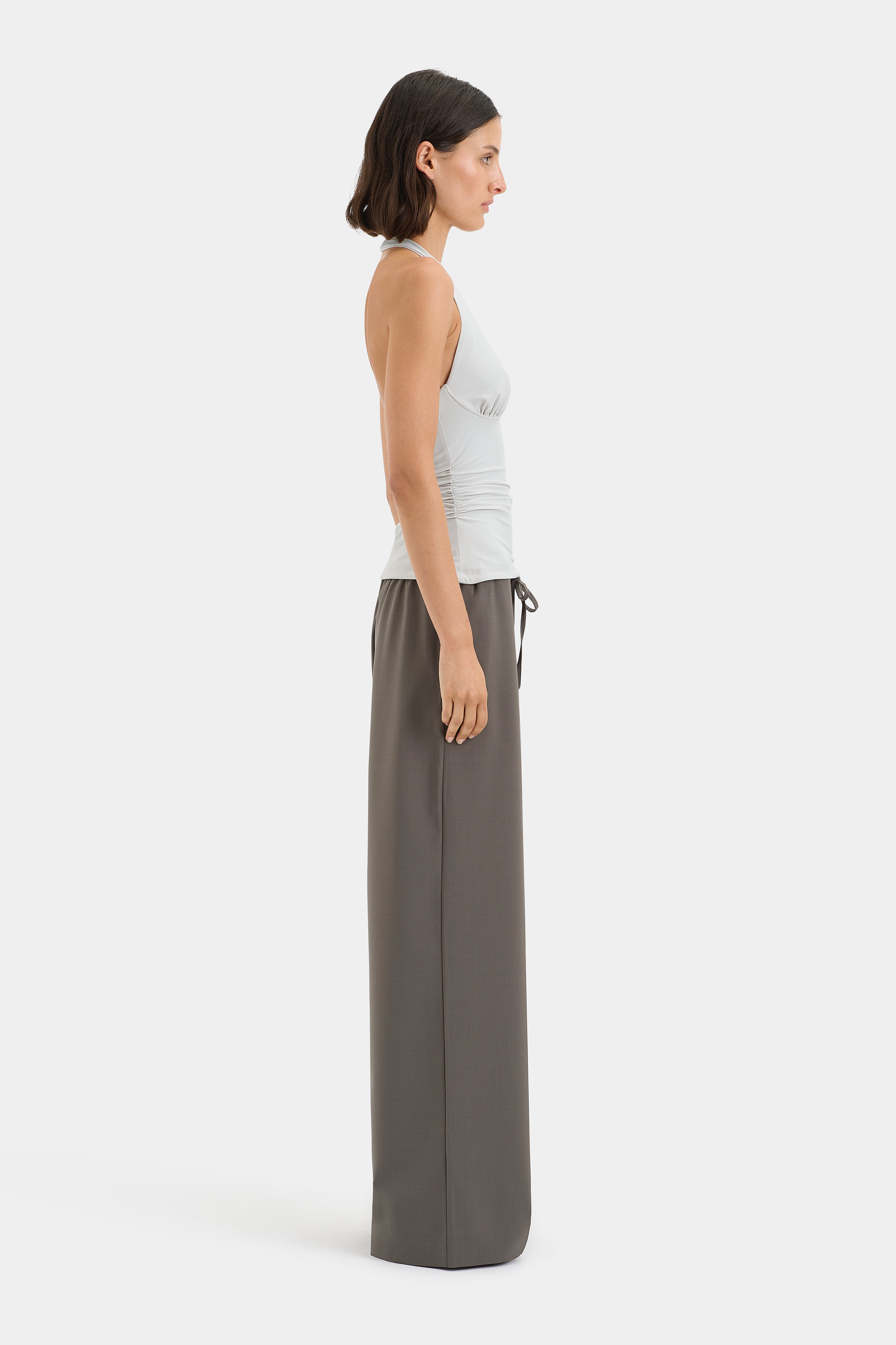 Elm Halter Top for Women - Grey Blue Summer Fashion - Perfect for Beach, Parties & Casual Outings