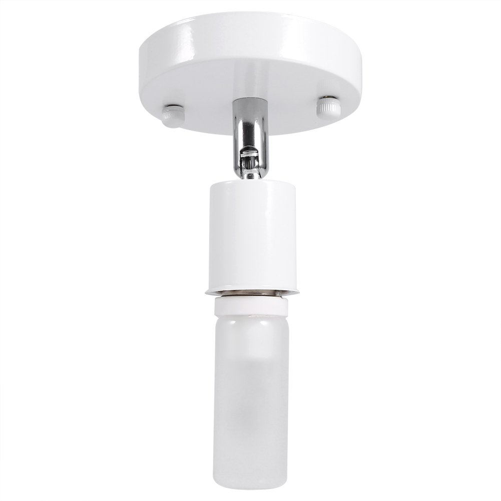 E27 Modern Vintage Table Lamp Base Holder - 180° Rotating Ceiling & Wall Mounted Light Socket (White) - Perfect for Bedroom, Living Room & Office Lighting