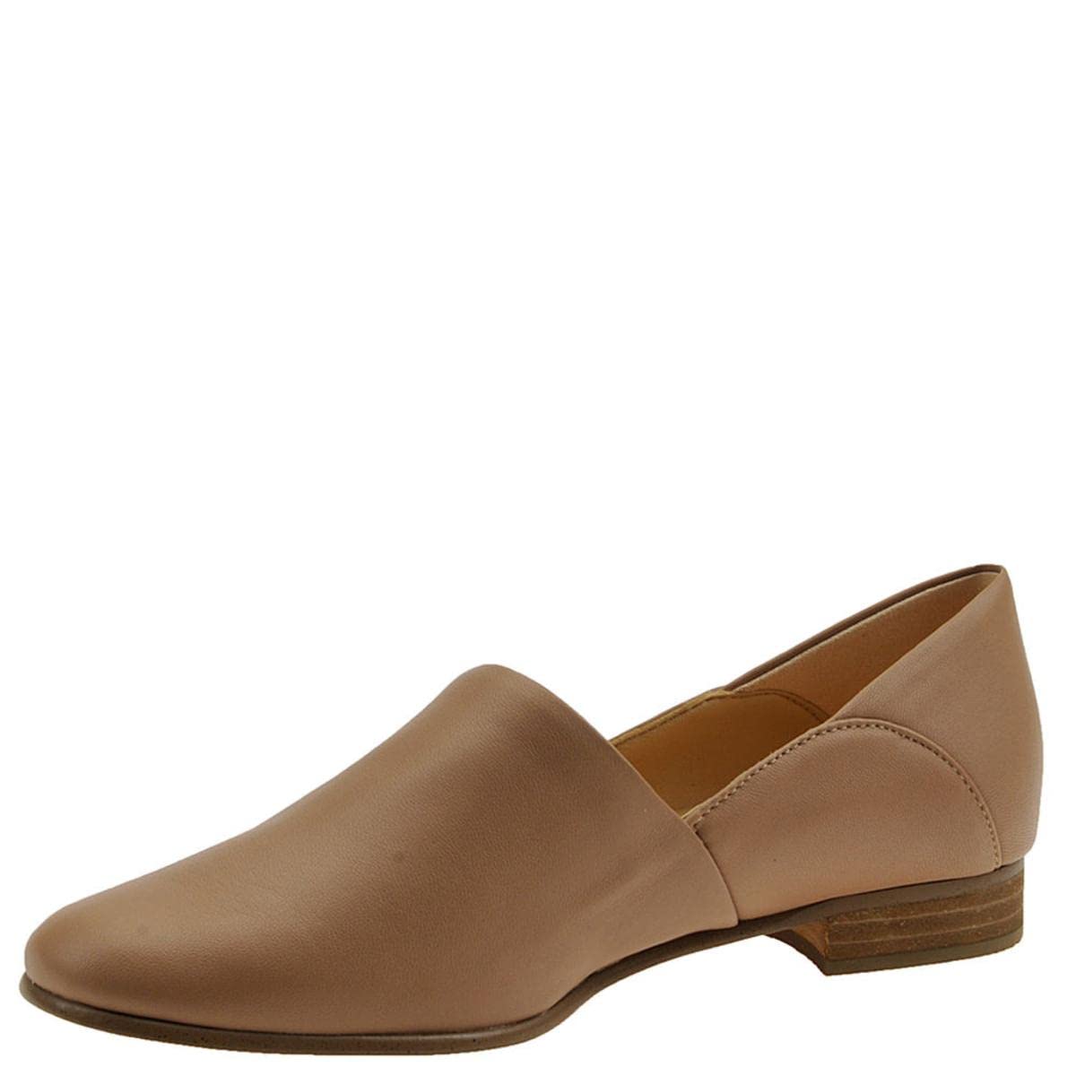 Clarks Women's Pure Tone Slip-On Loafers - Comfortable Casual Shoes for Women, Perfect for Office, Travel & Everyday Wear