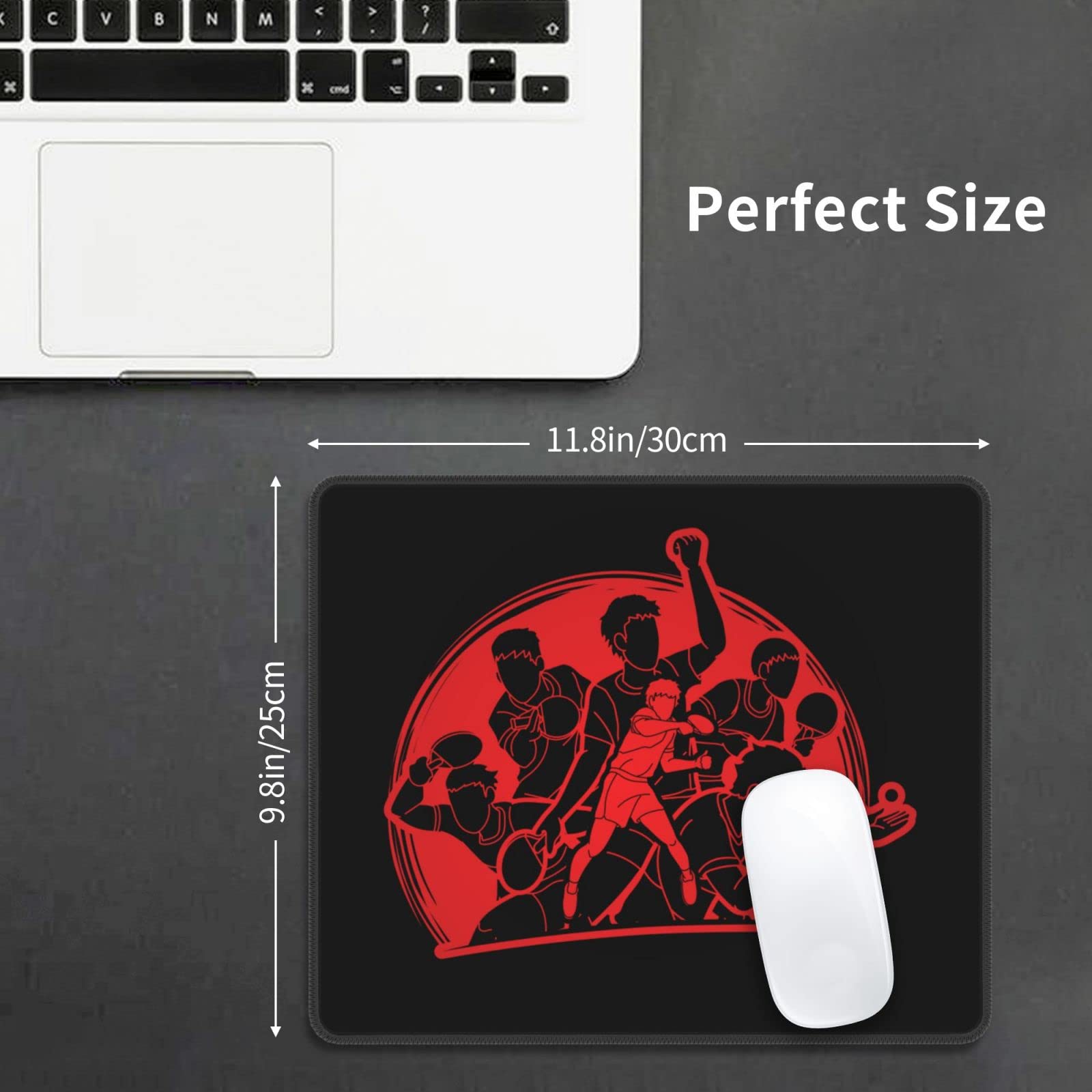 SIYTUAU Waterproof Non-Slip Rubber Mouse Pad - 10x12 Inch Gaming & Office Desk Mat for Table Tennis Players, Laptop Users - Perfect for Esports, Work & Home Office