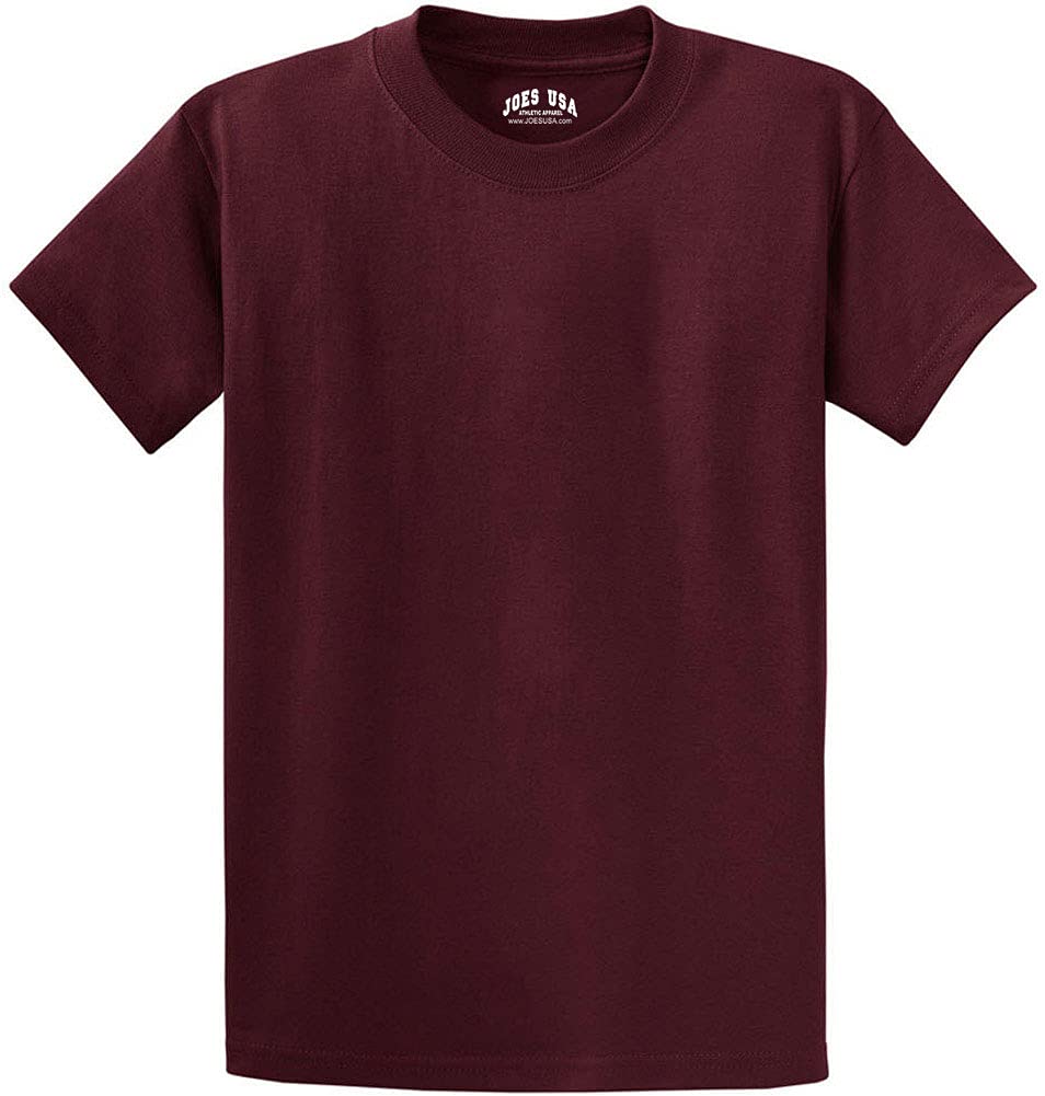 Joe's USA Men's 50/50 Cotton Polyester Blend T-Shirts - Regular, Big & Tall Sizes for Casual Wear, Work & Everyday Comfort