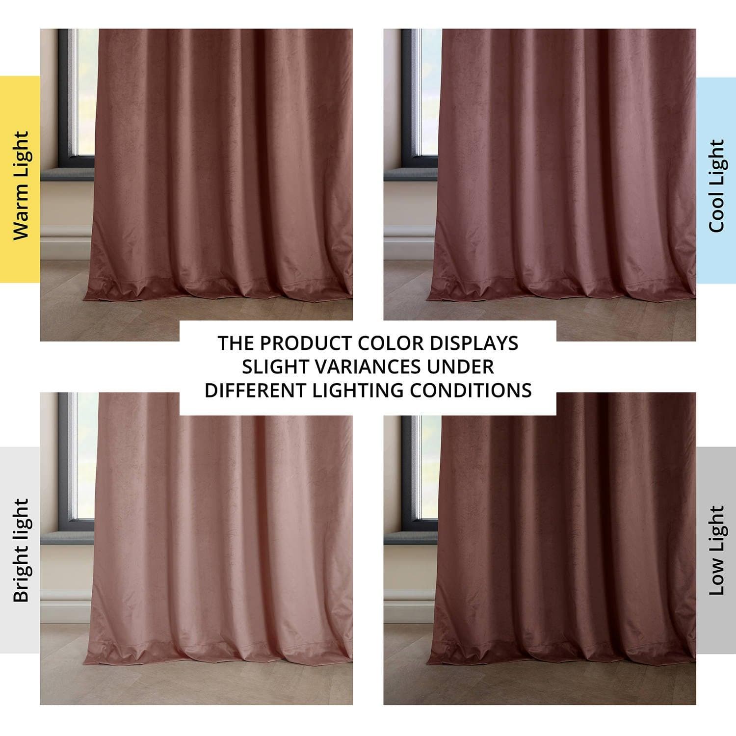 Wild Rose Heritage Plush Velvet Blackout Curtains for Bedroom - Thermal Insulated Window Drapes for Living Room & Nursery