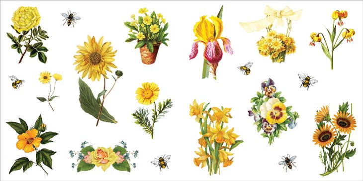 Bunches of Botanicals Sticker Book - 500 Unique Floral Stickers for Scrapbooking, Journaling & DIY Crafts | Perfect for Bullet Journals, Planners & Gift Decorations