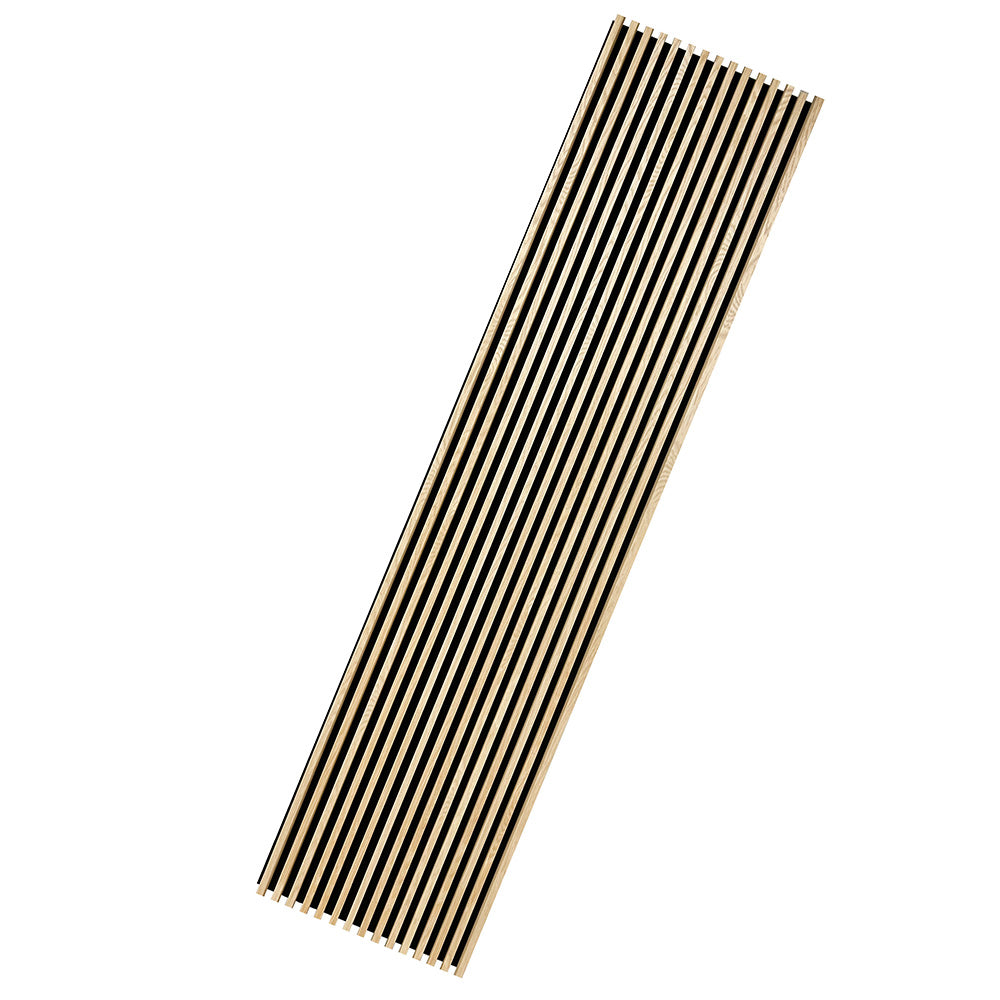WOODFLEX Flexible Acoustic Battened Wood Slat Panel - 3-Sided Full Wrap Oak Veneer - 2700mm x 600mm - Soundproof Wall Paneling for Home Theater, Office & Studio