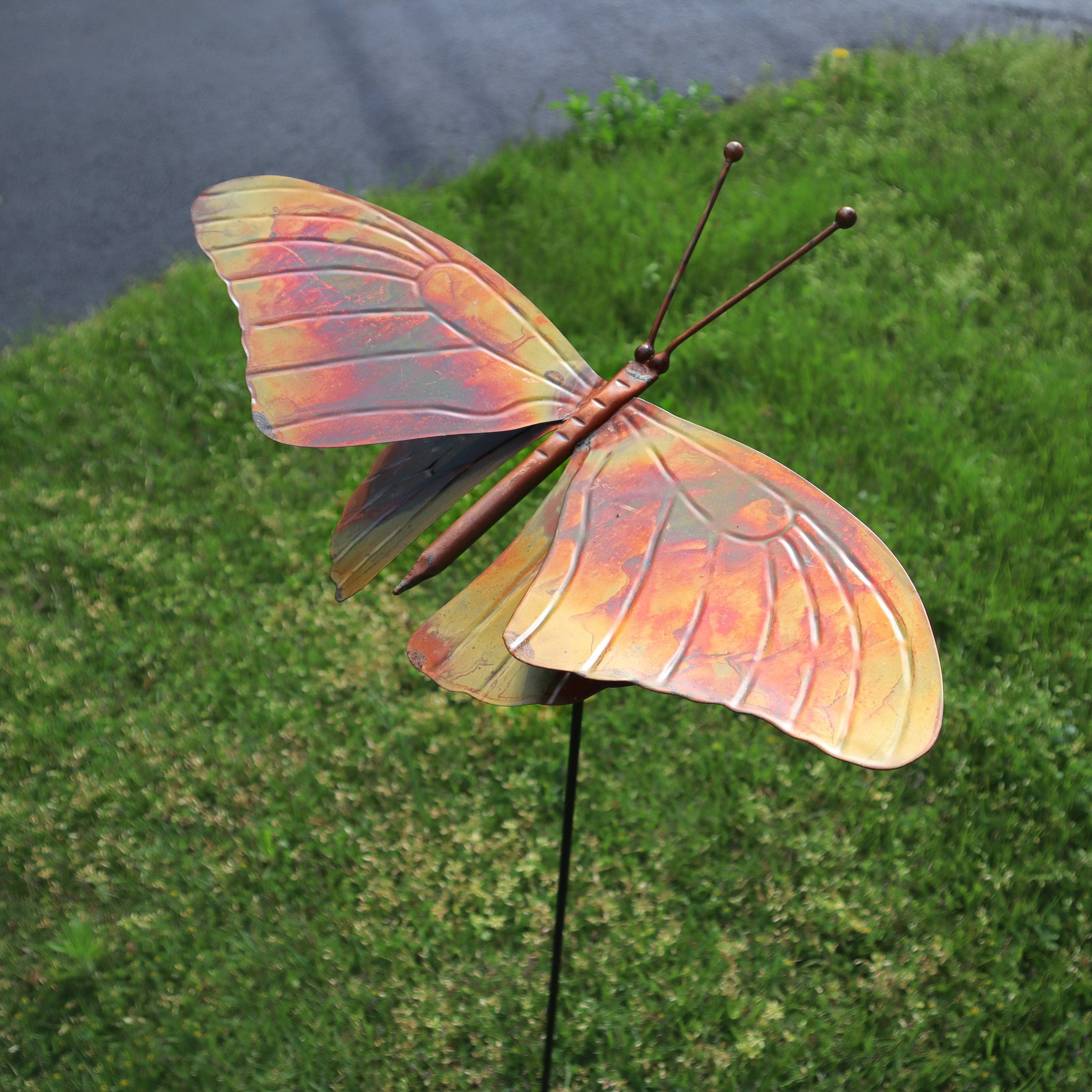 Butterfly Garden Stake - Decorative Metal Butterfly Yard Art for Outdoor Garden Decor - Perfect for Flower Beds, Patios, and Landscaping