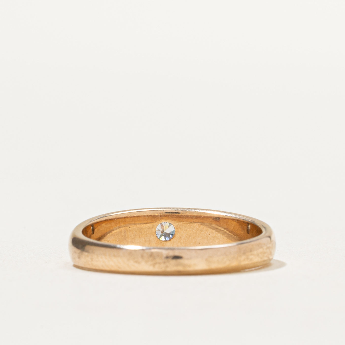 0.08ct Flush Set Single Stone Diamond Wedding Band Ring - Size 6.25 | Elegant Solitaire Engagement Ring for Women | Perfect for Anniversaries, Proposals & Special Occasions