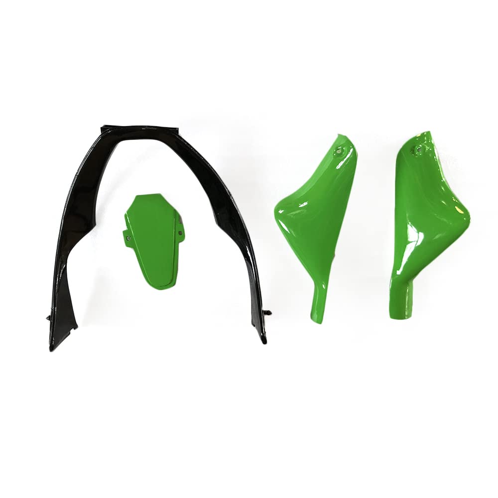 FLPRO Motorcycle Full Fairing Kit for Kawasaki ZX-6R 636 (1998-1999) | ABS Plastic Bodywork | Glossy Green Black Edition | Perfect for Racing & Street Riding