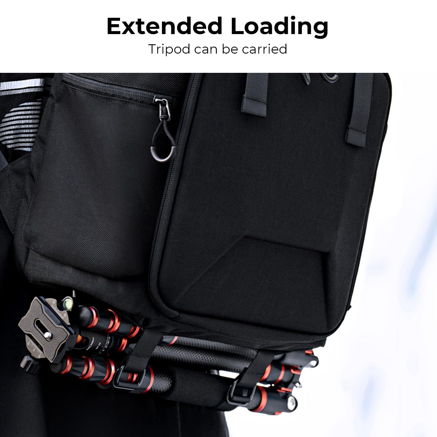 K&F Concept Professional DSLR SLR Camera Backpack - Hard Shell Waterproof Photography Bag with 15.6