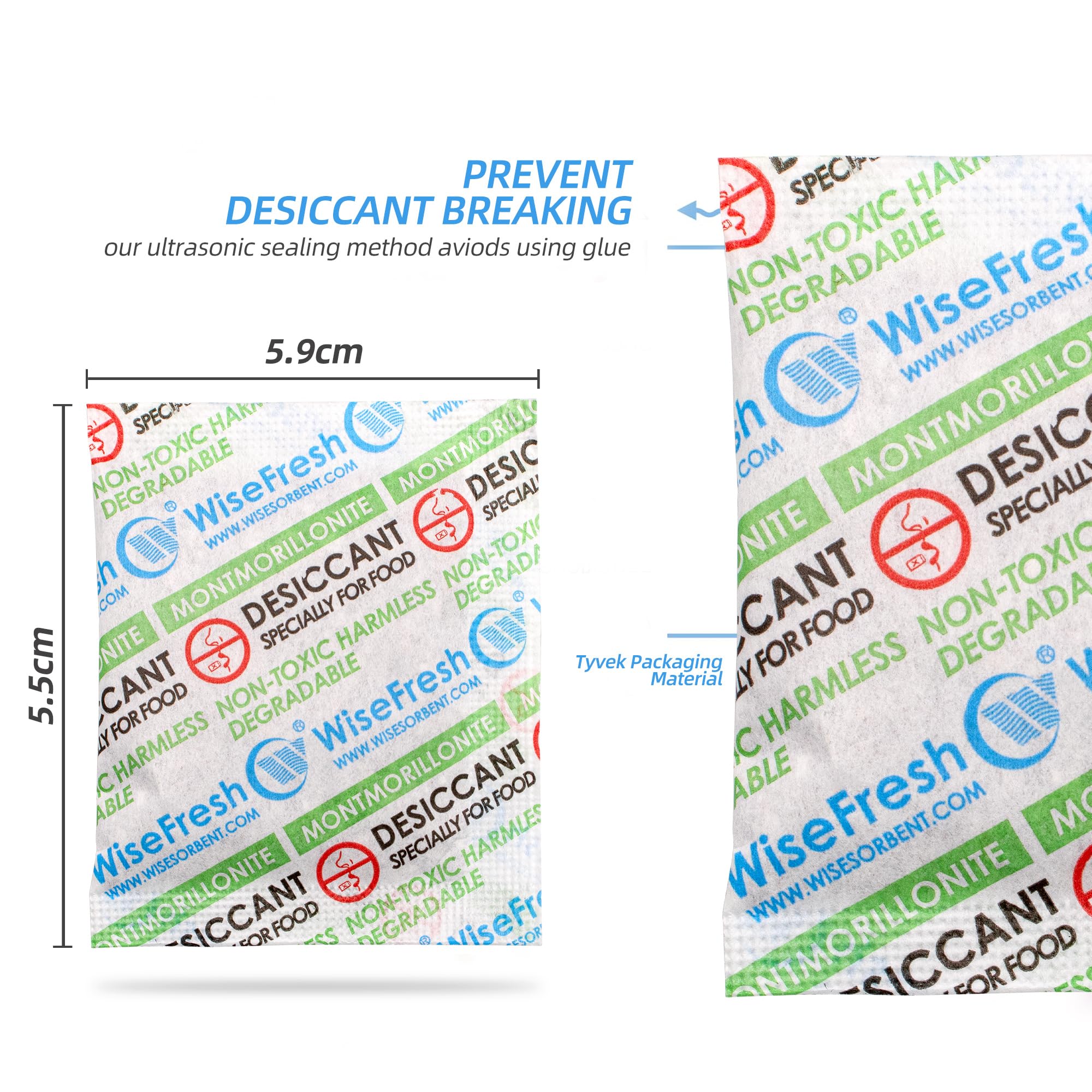 250 Packs 10 Gram Food Grade Clay Desiccant Packs - Eco-Friendly Bentonite Clay Moisture Absorbers, Montmorillonite Desiccant Packets for Food Storage & Dehumidifying | Perfect for Pantry, Spice Jars, Dry Food Containers & Long-Term Storage