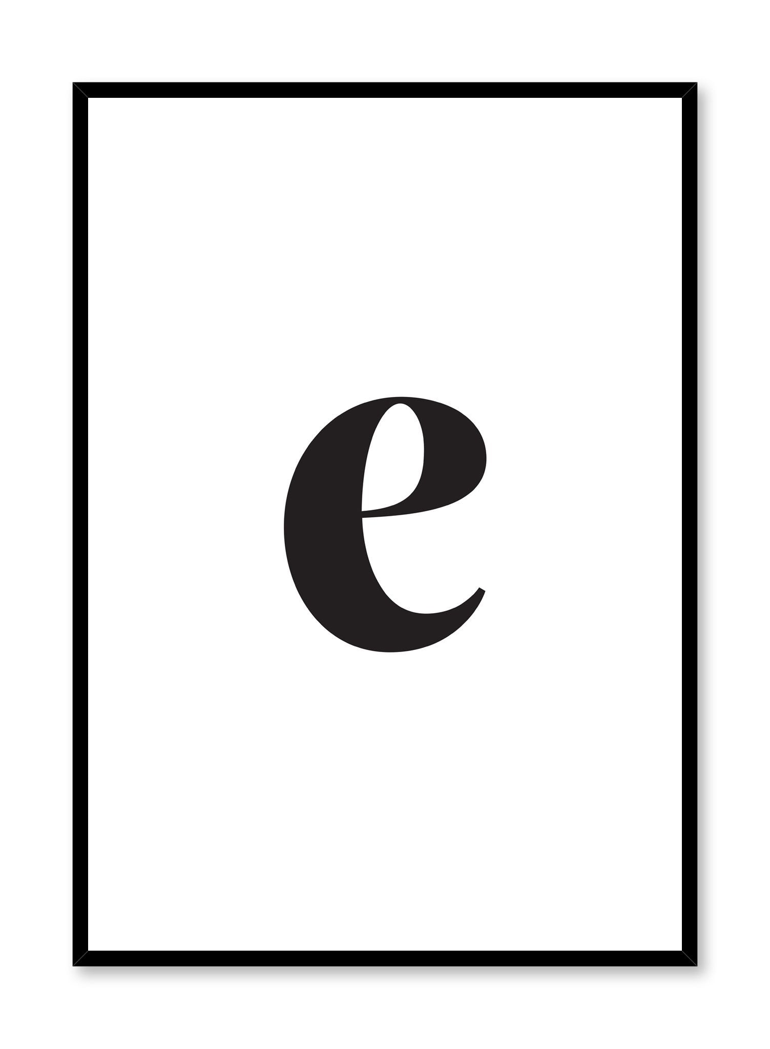 Lowercase Letter E Poster - Alphabet Learning Decor for Kids' Rooms & Classrooms - Perfect for Early Childhood Education & Homeschooling