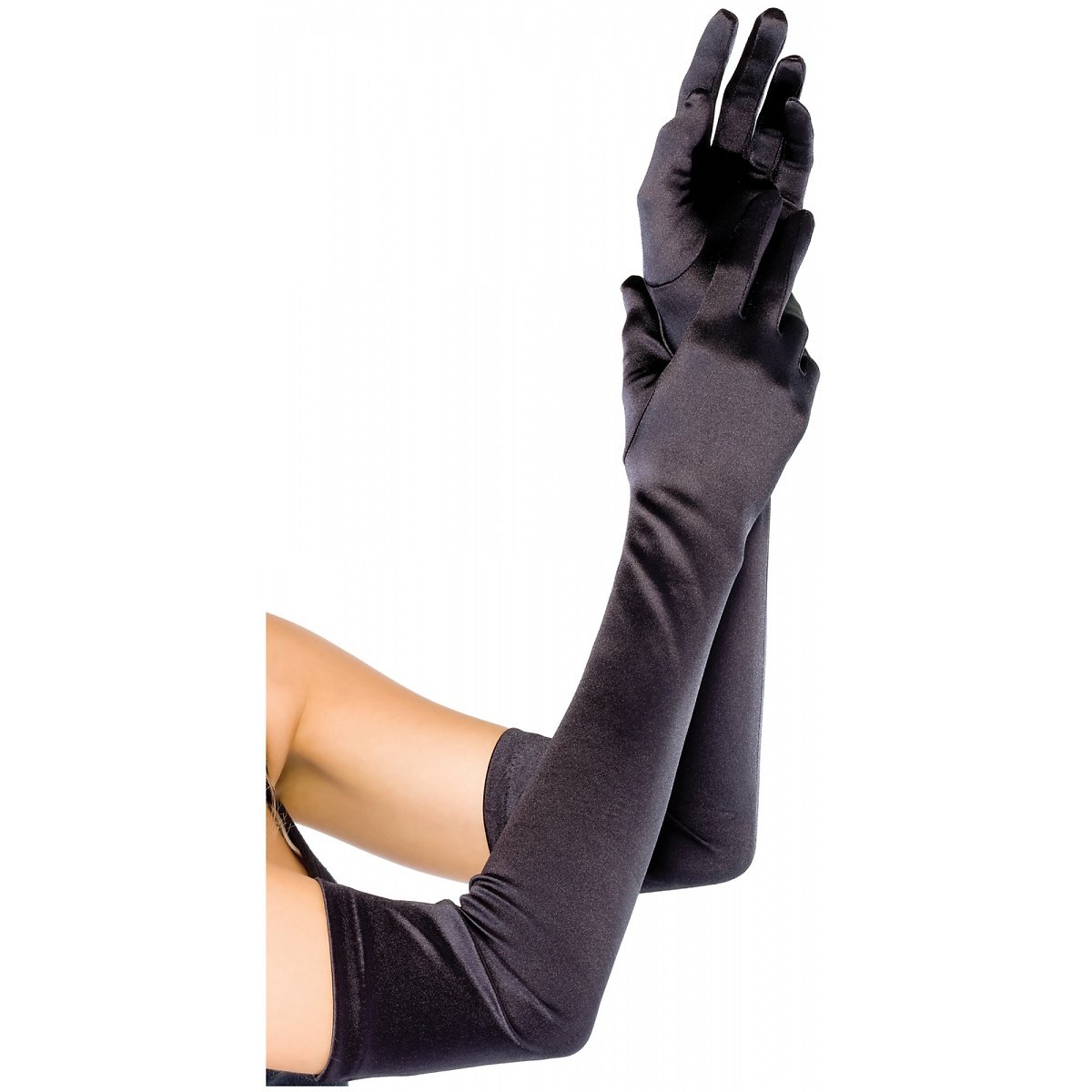 Elegant Satin Black Opera Gloves for Women - Long Formal Evening Gloves for Weddings, Balls, and Vintage Costume Accessories