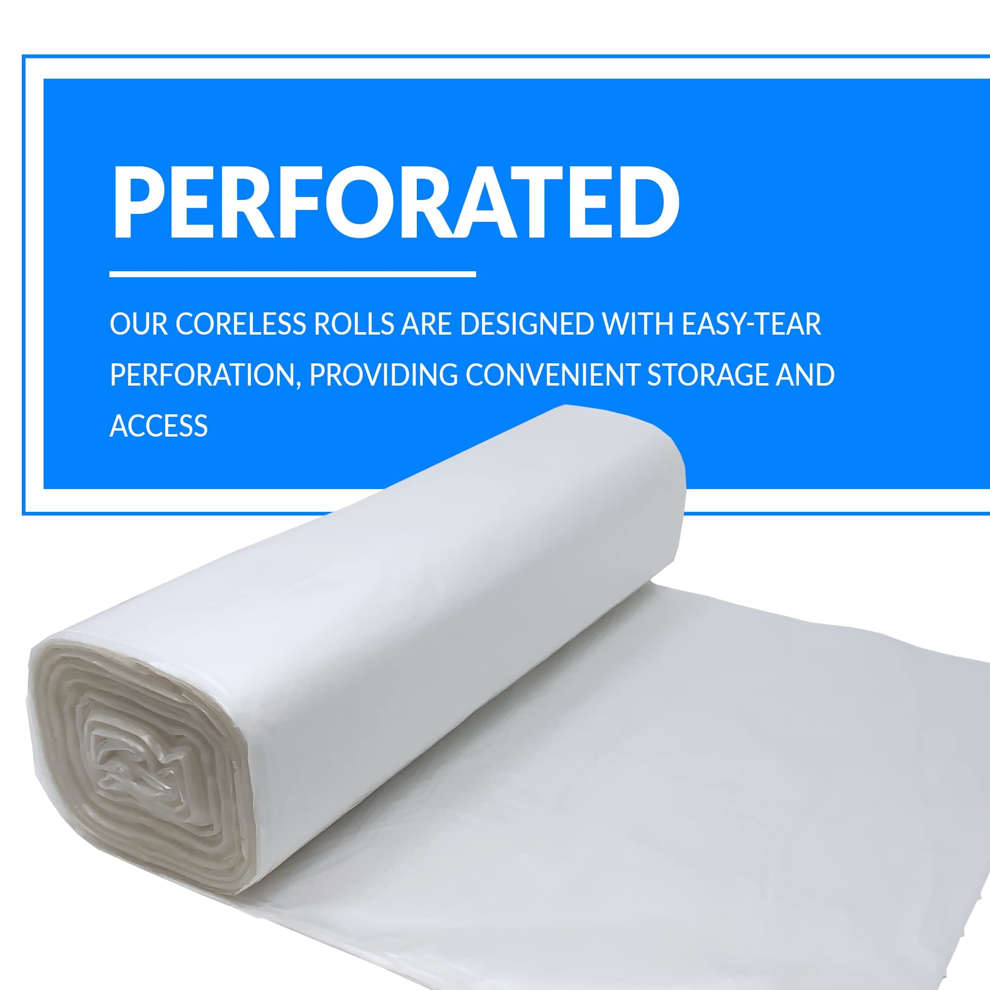 Reli. SuperValue 55-60 Gallon Heavy Duty Trash Bags - 50 Count | Clear Multi-Use Garbage Bags | Made in USA | Perfect for Kitchen, Office, Commercial & Outdoor Use
