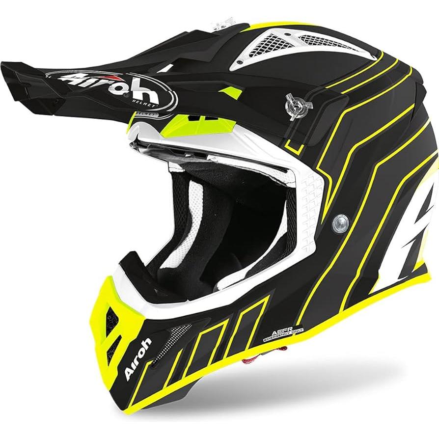 Airoh Aviator Ace Art Matt Black Motorcycle Helmet - Lightweight DOT Certified Full Face Helmet for Men & Women - Perfect for Street Riding, Racing & Adventure Touring