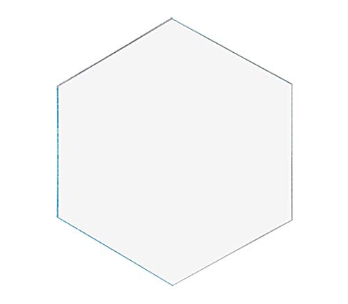 Hexagon Clear 4 Inch Acrylic Tiles - Pack of 25 Plastic Craft Discs for DIY Name Plates, Home Decor & Art Projects - Perfect for Scrapbooking, Wedding Decorations and Wall Art