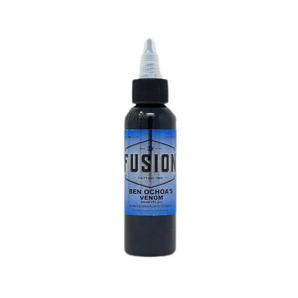 Fusion Ben Ochoa Venom Ink 1oz Tattoo Ink - Professional Tattoo Artist Supplies for Black & Grey Realism Tattoos - Perfect for Sleeves, Portraits & Detailed Artwork