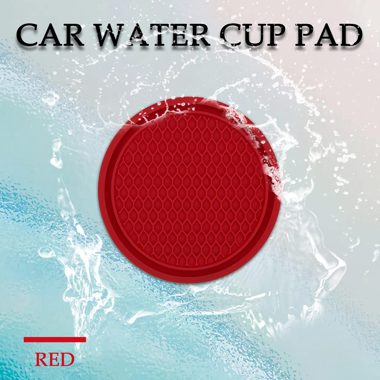 4PCS Silicone Car Cup Coasters - Anti-Slip Honeycomb Design for Auto Interior Accessories | Universal Fit for Most Vehicles