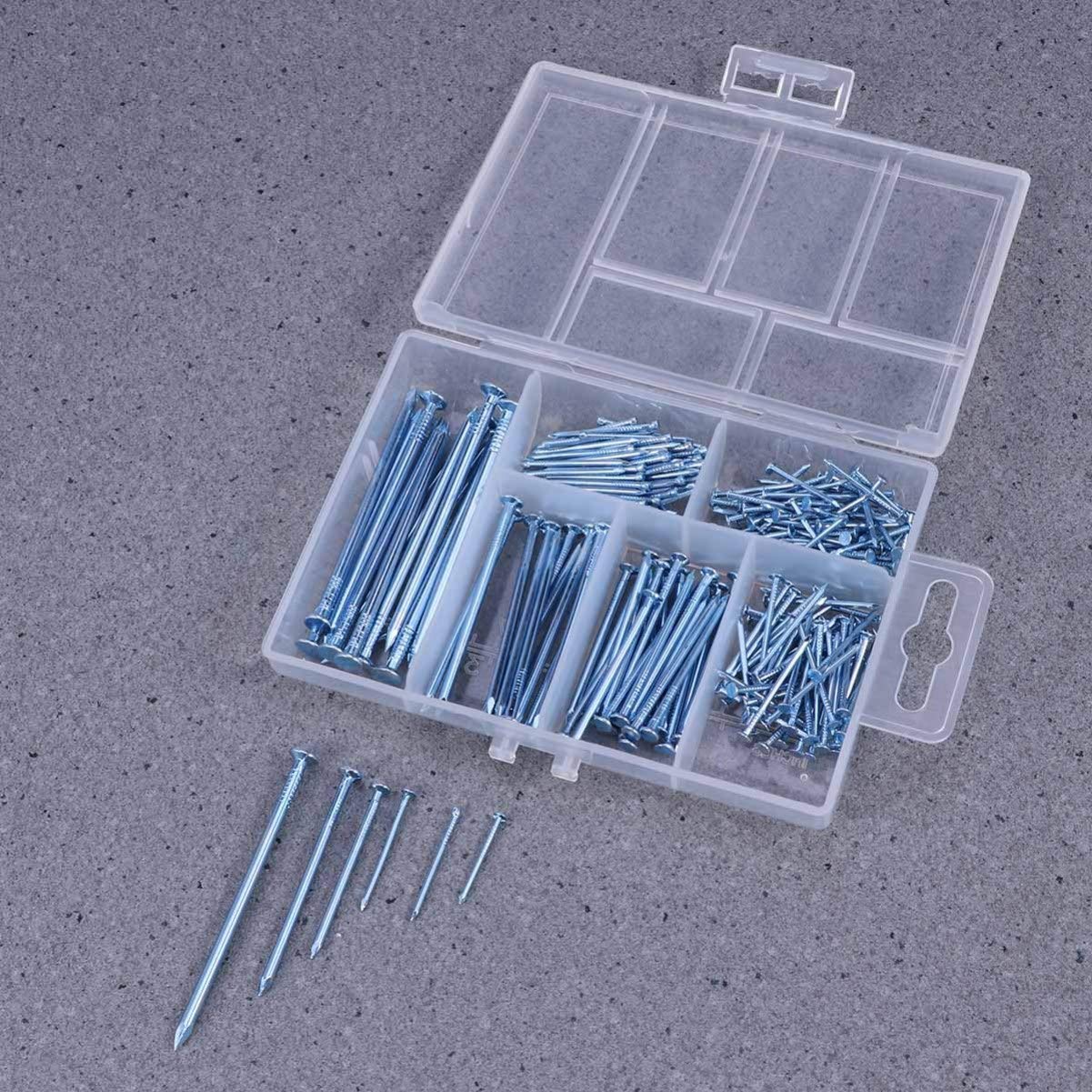 **Baluue 280-Piece Galvanized Brad Nails Kit for Woodworking - Durable Hardware Nail Set for DIY Projects, Carpentry, and Home Repairs**