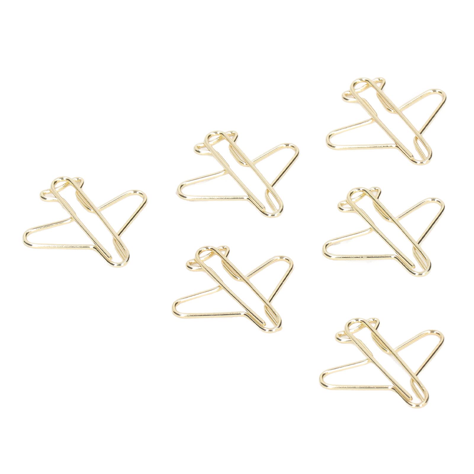 100pcs Cute Airplane-Shaped Paper Clips - Rustproof Electroplated Office & School Supplies for Organizing Documents, Notes & Homework - Perfect for Home, Office, Classroom & Craft Projects