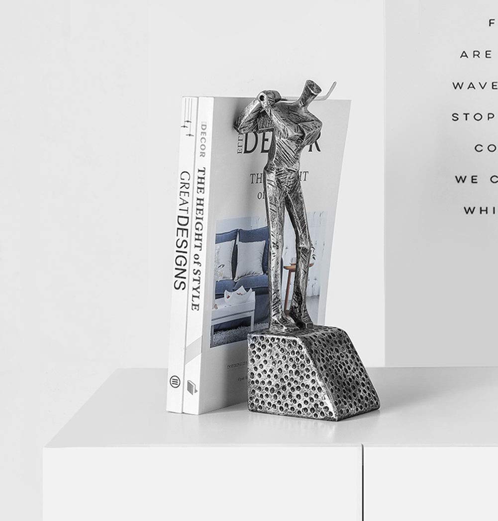 Golf Themed Bookends - Heavy Duty Bookends for Bookshelves, Home & Office Decor, School Storage - Perfect for Golf Lovers, Book Collectors & Home Organization