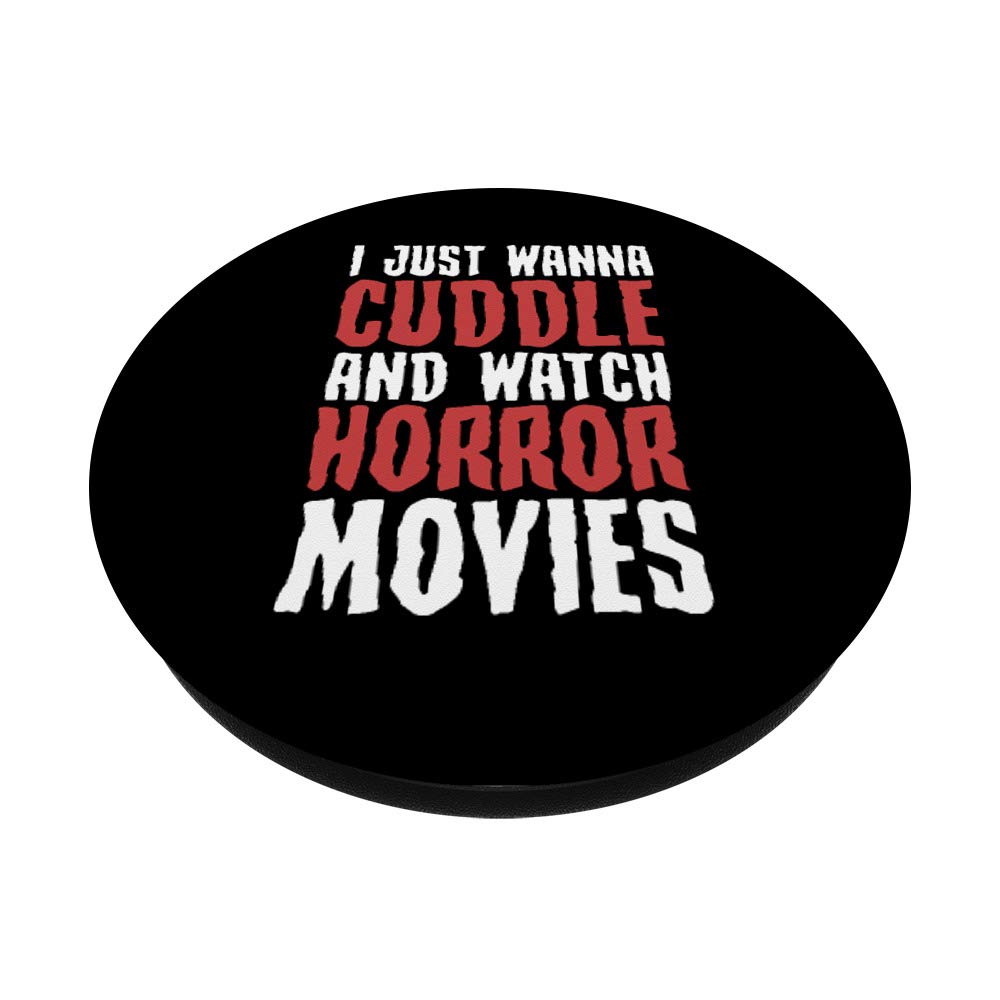 Funny Scary PopSockets Swappable PopGrip - Perfect for Cuddling & Watching Horror Movies | Cute Phone Grip for Horror Fans