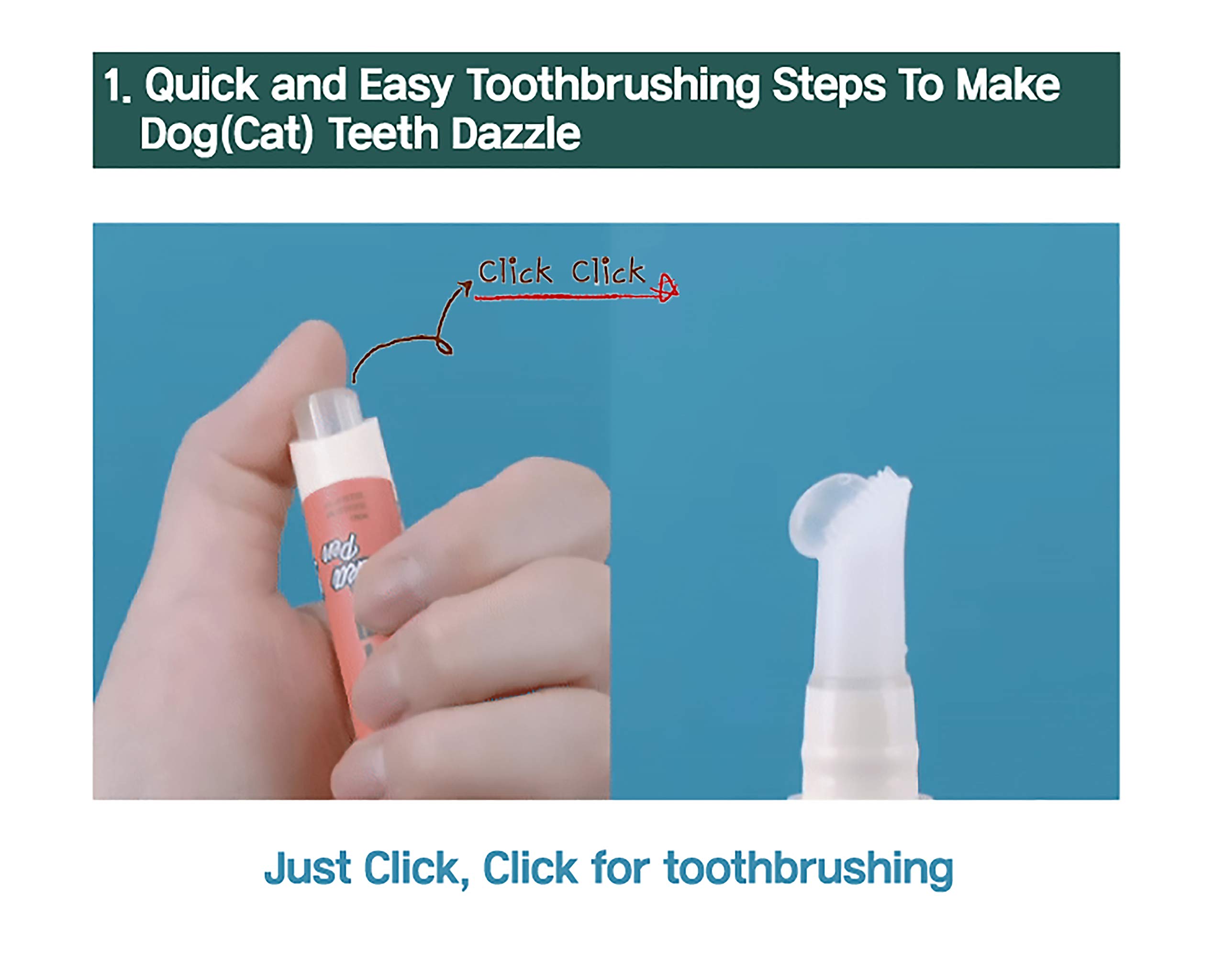 Dog Dental Care Kit - Toothbrush & Toothpaste Set for Teeth Whitening, Cleaning & Healthy Gums | All-in-One Pet Oral Hygiene Solution | Perfect for Daily Dog Teeth Brushing & Fresh Breath Maintenance (1 Pack)