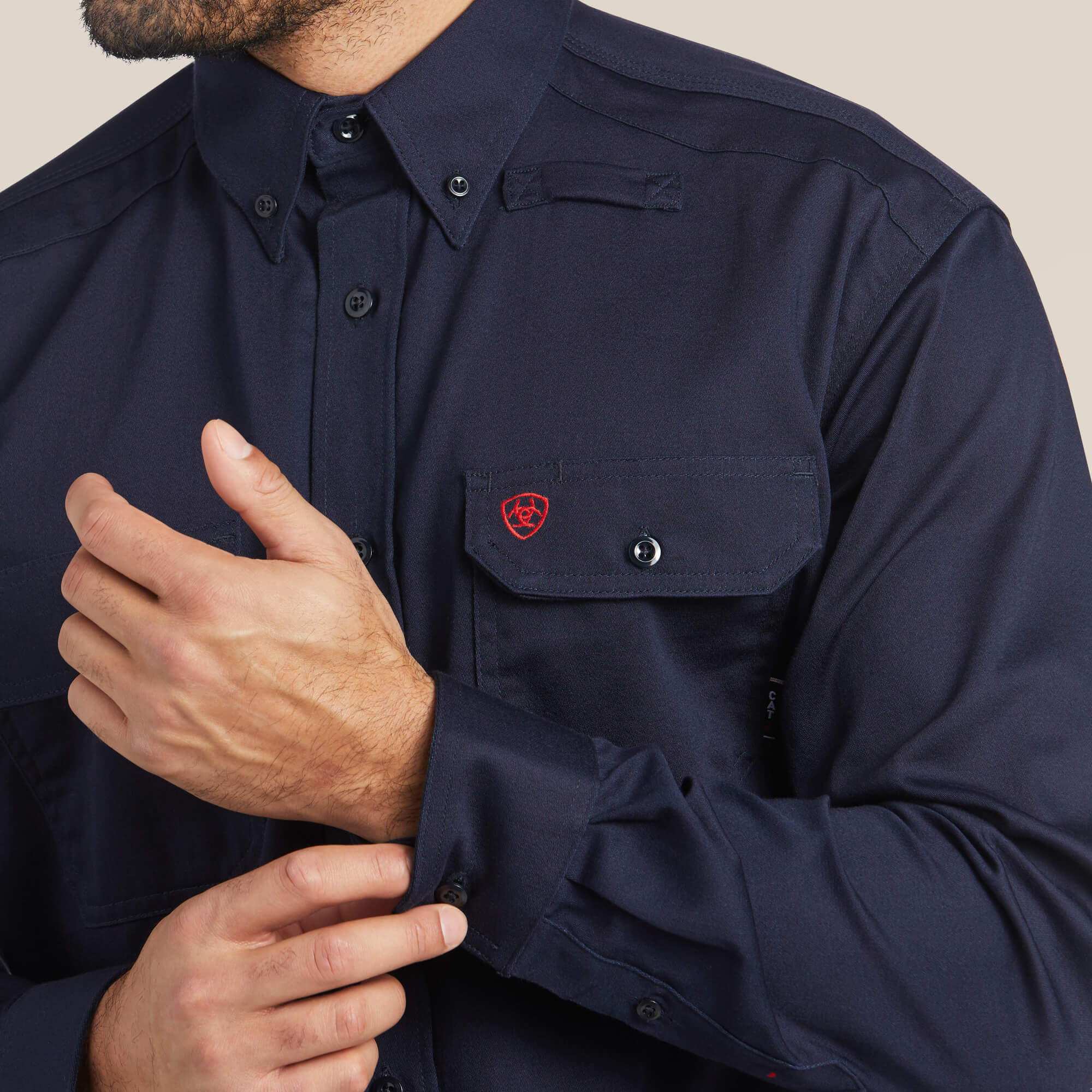 Ariat Men's Flame Resistant (FR) Long Sleeve Work Shirt - Durable Button Down Shirt for Construction, Oilfield & Industrial Safety Workwear