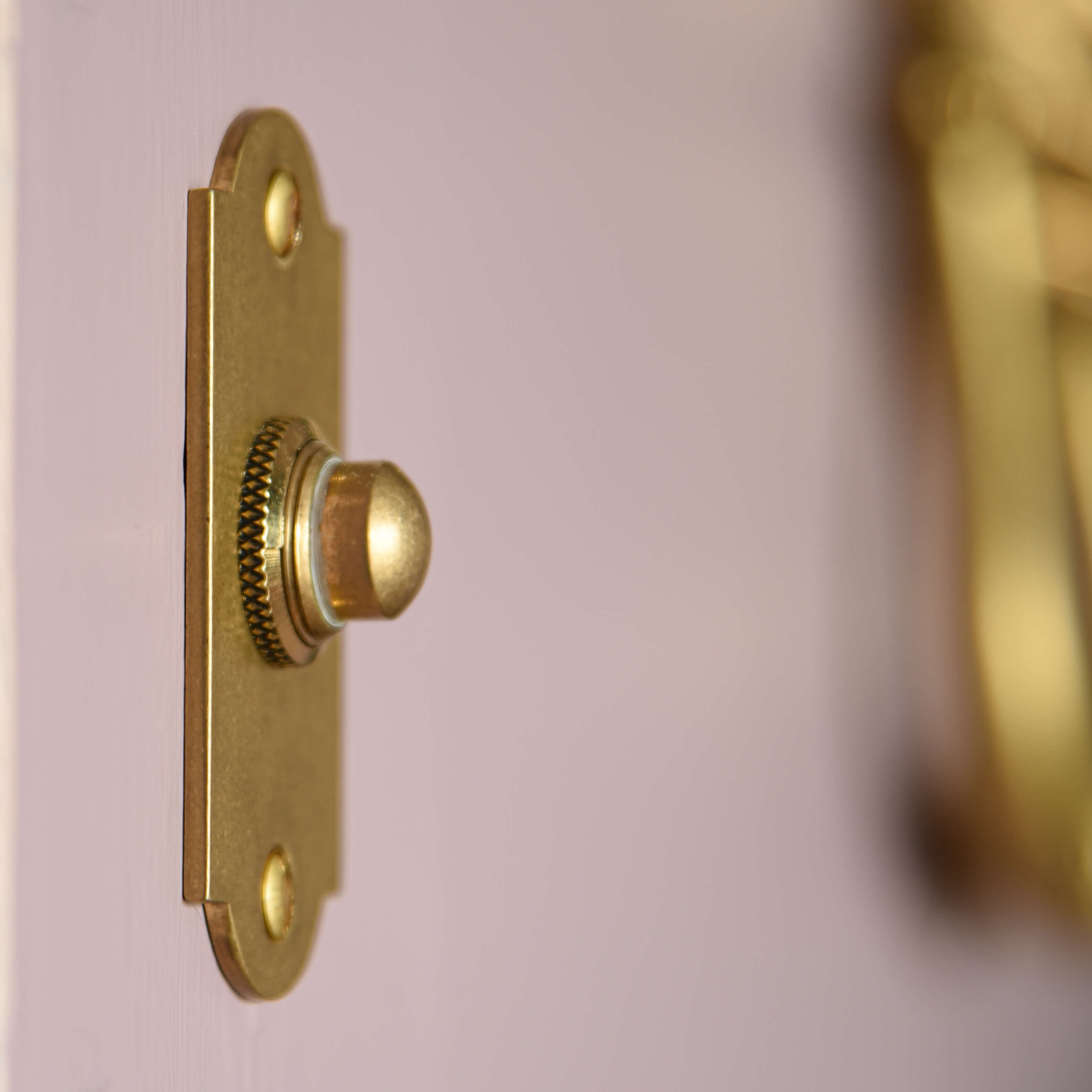 Vintage Aged Brass Arched Doorbell Button - Classic Victorian Style Doorbell Push for Home & Office Entrance - Perfect for Traditional & Antique Decor