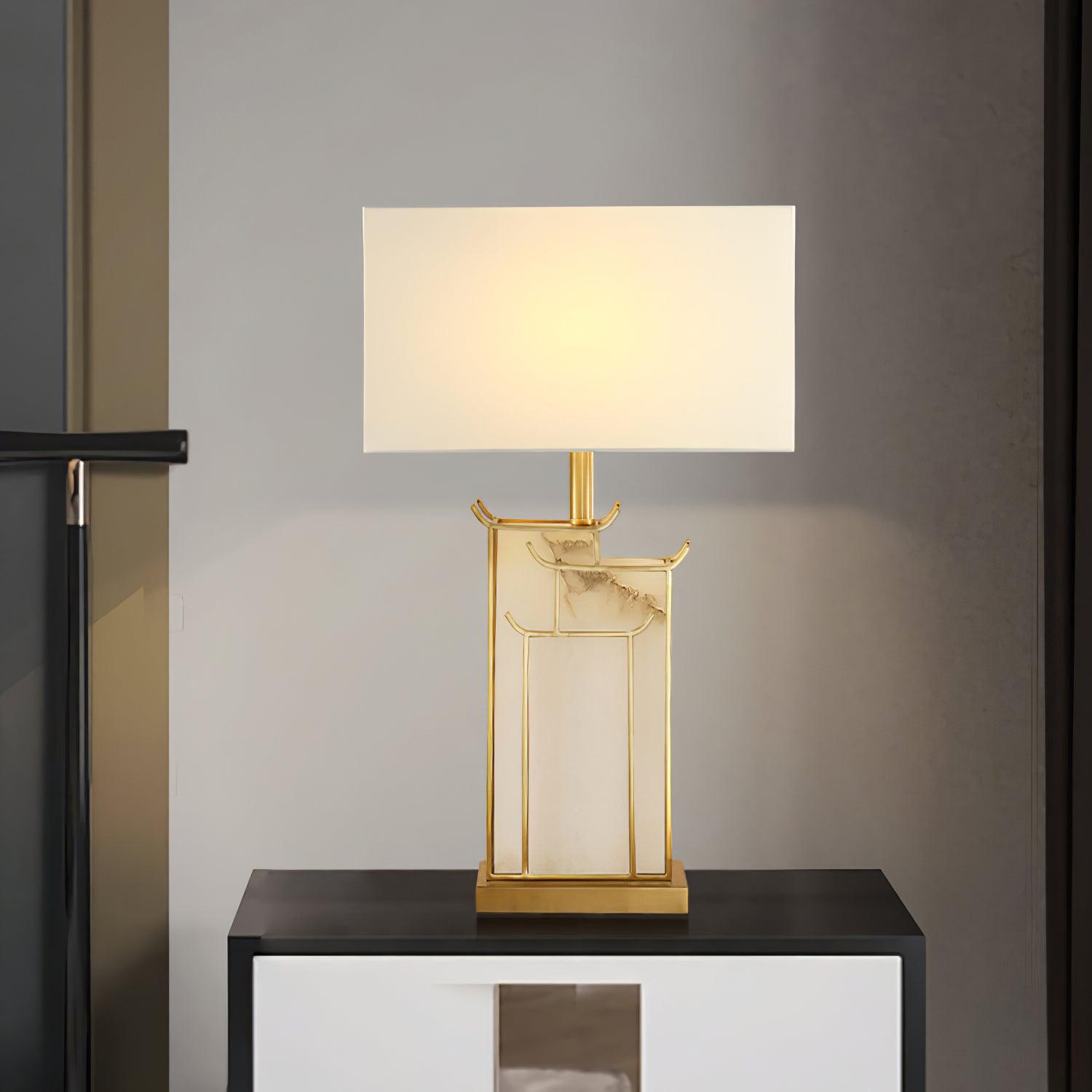 Modern July Table Lamp - Stylish LED Nightstand Lamp for Bedroom, Living Room & Office - Warm White & Cool White Dimmable Light for Reading & Relaxation